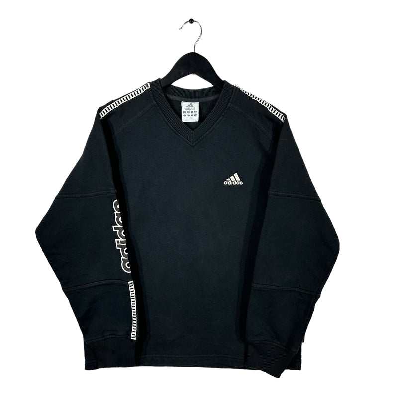 Vintage Adidas Logo V-Neck Crewneck