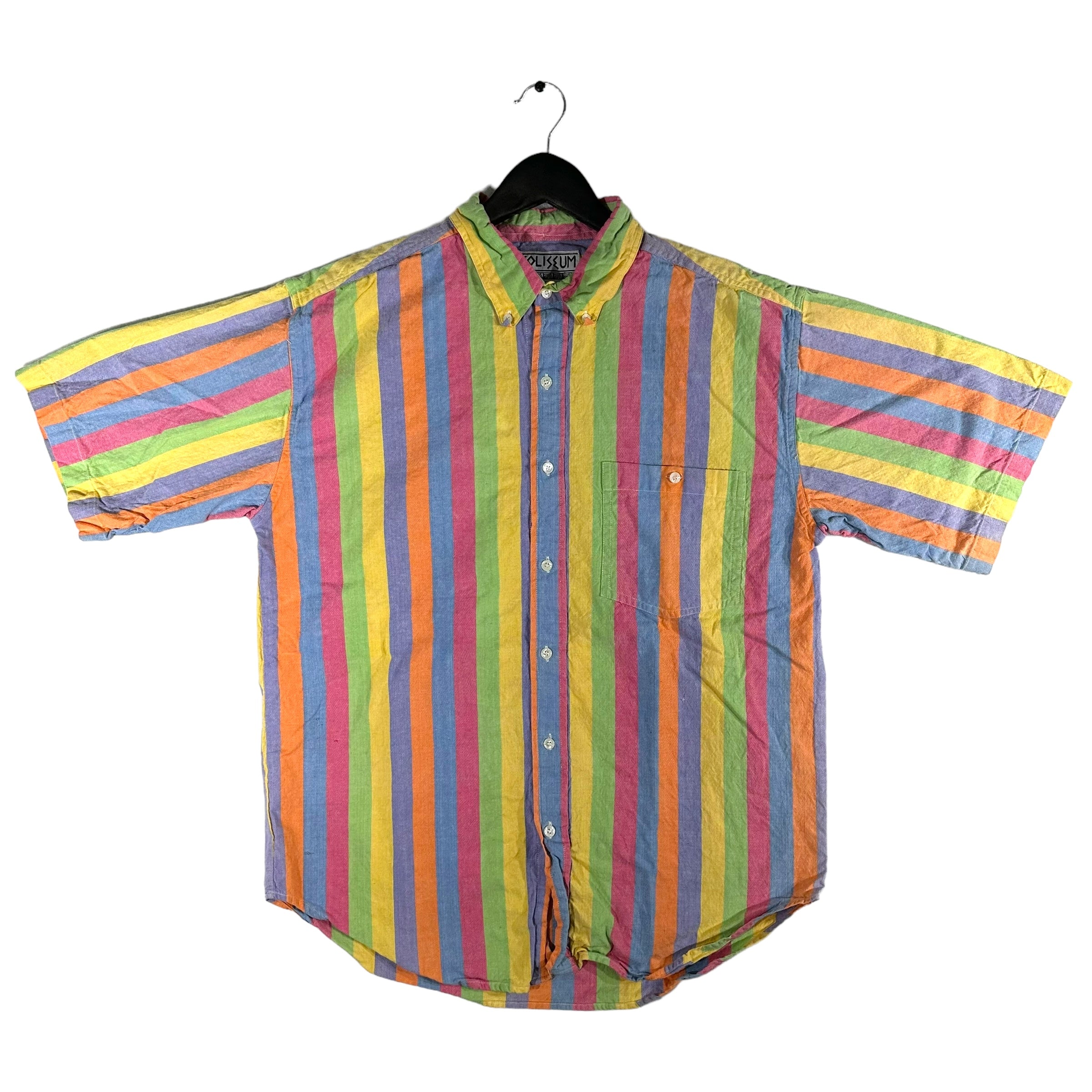 Vintage Coliseum Striped Button Down Shirt