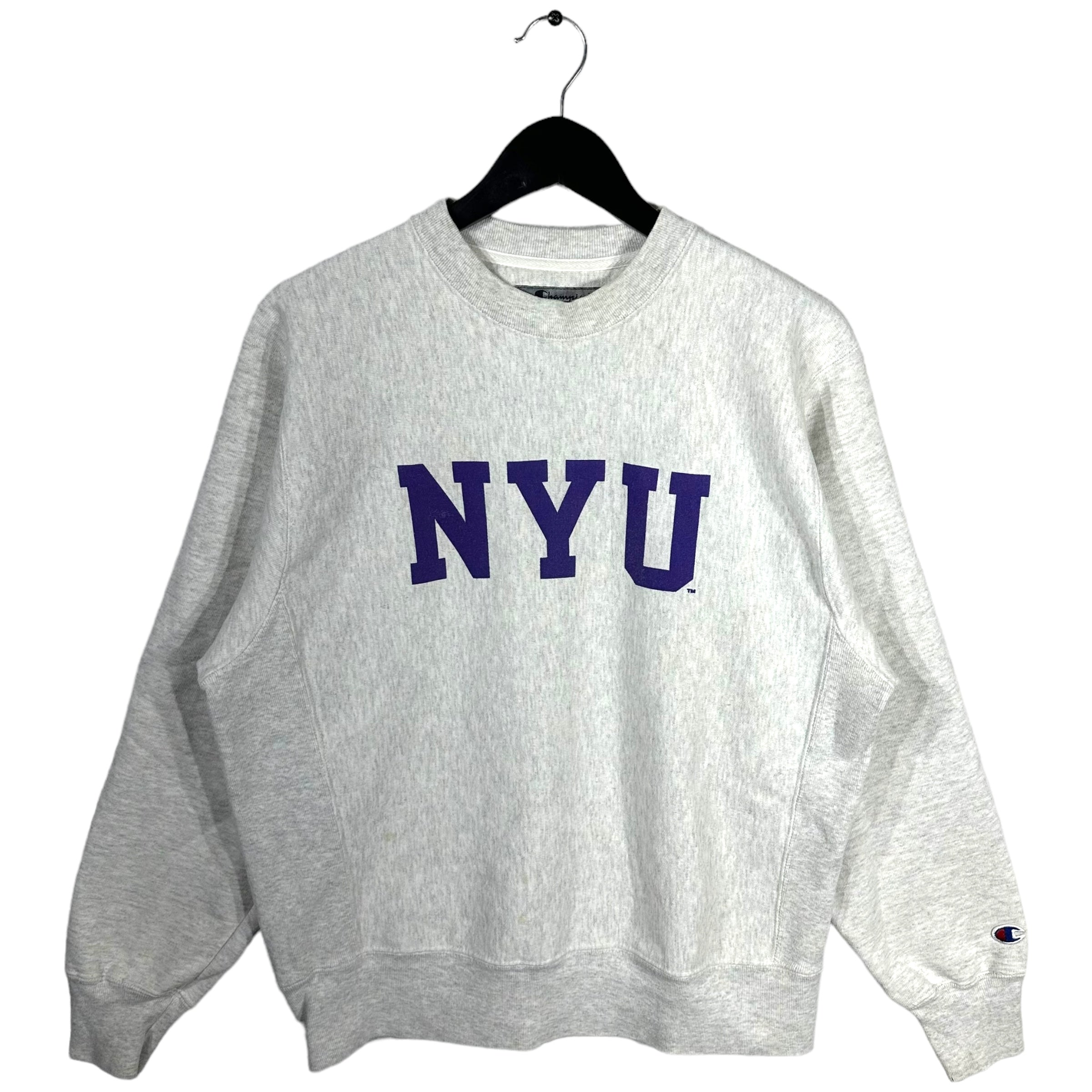 Vintage New York University Champion Reverse Weave Crewneck