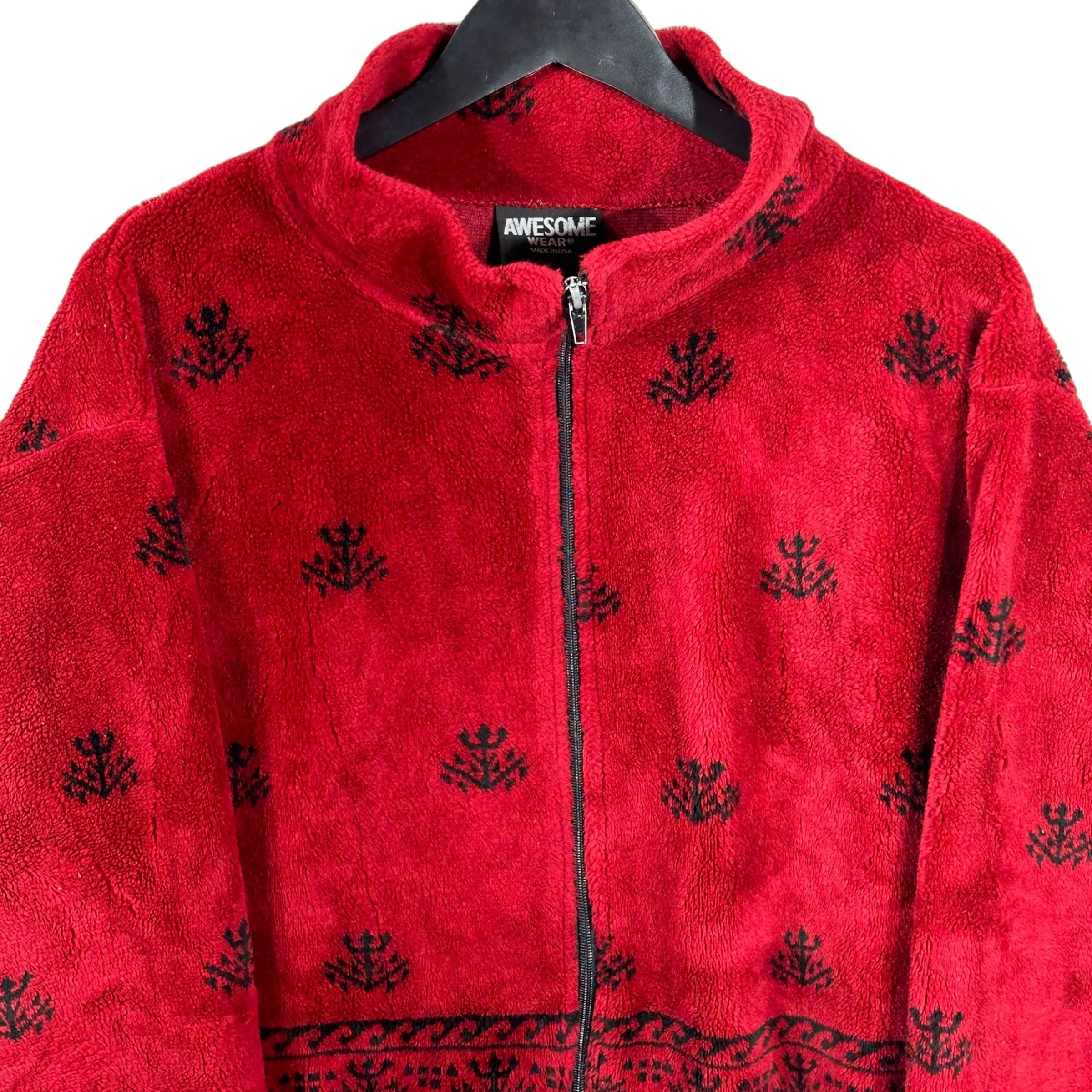 Vintage Awesome Wear Deer Pattern Fleece