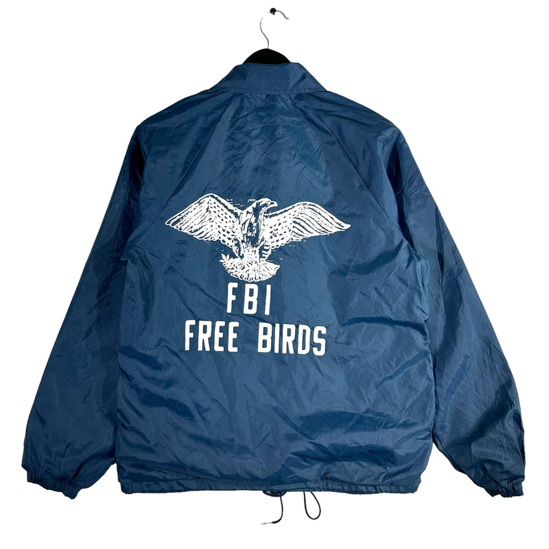 Vintage "FBI Free Birds" Button Down Light Jacket 90s