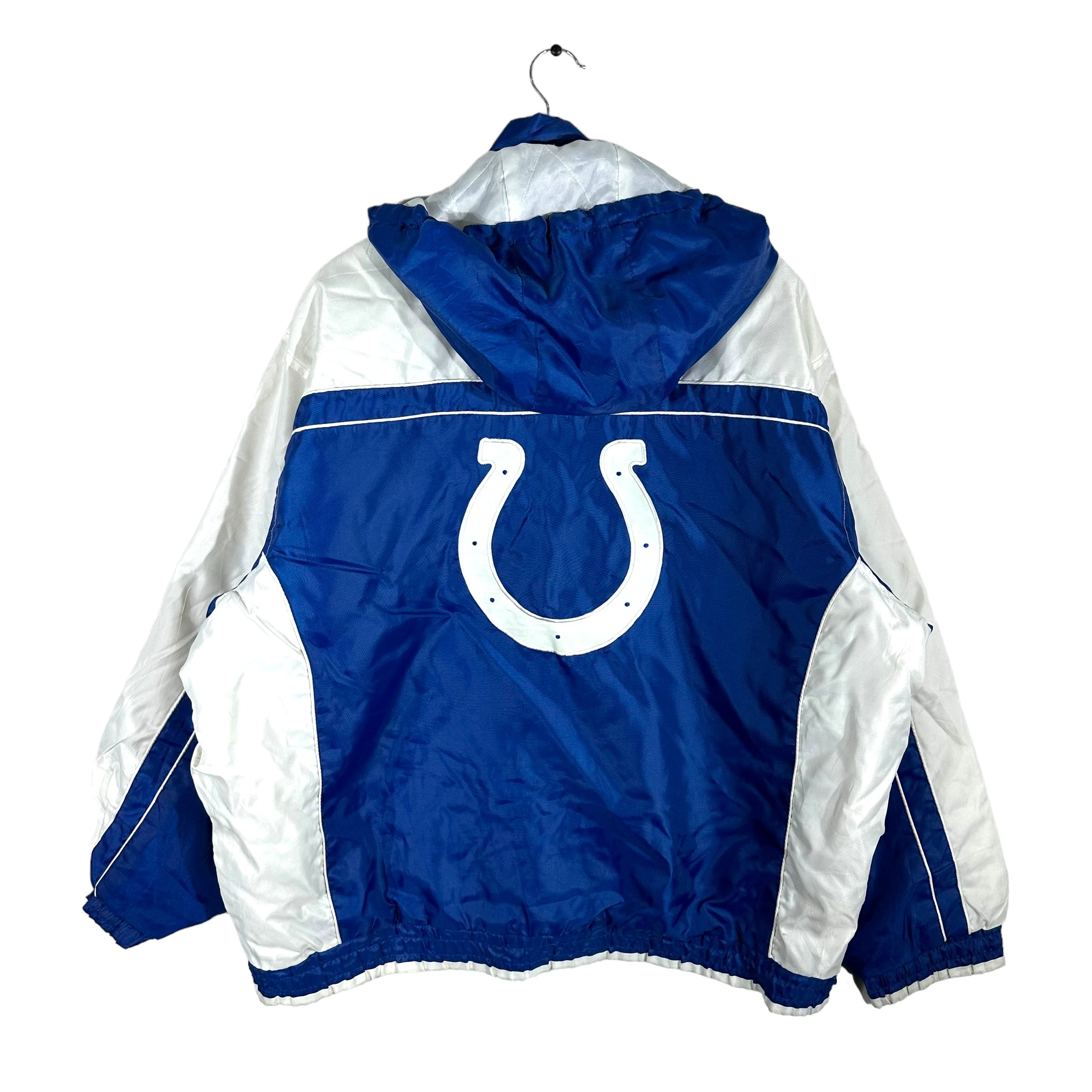 VINTAGE NFL Indianapolis deals Colts Football Men's Thermal Hooded Sweatshirt Jacket