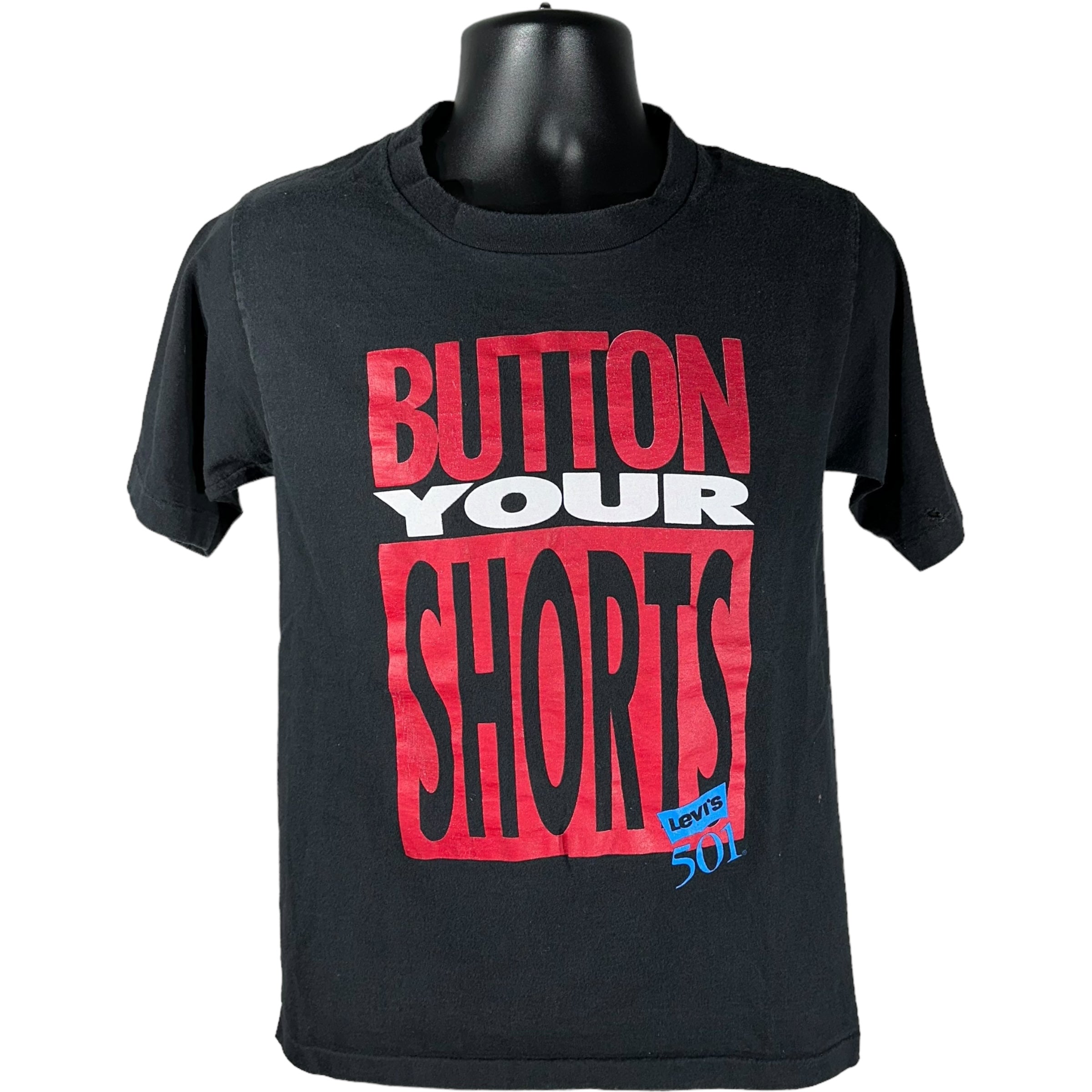 Vintage Levis 501 "Button Your Shorts" Tee