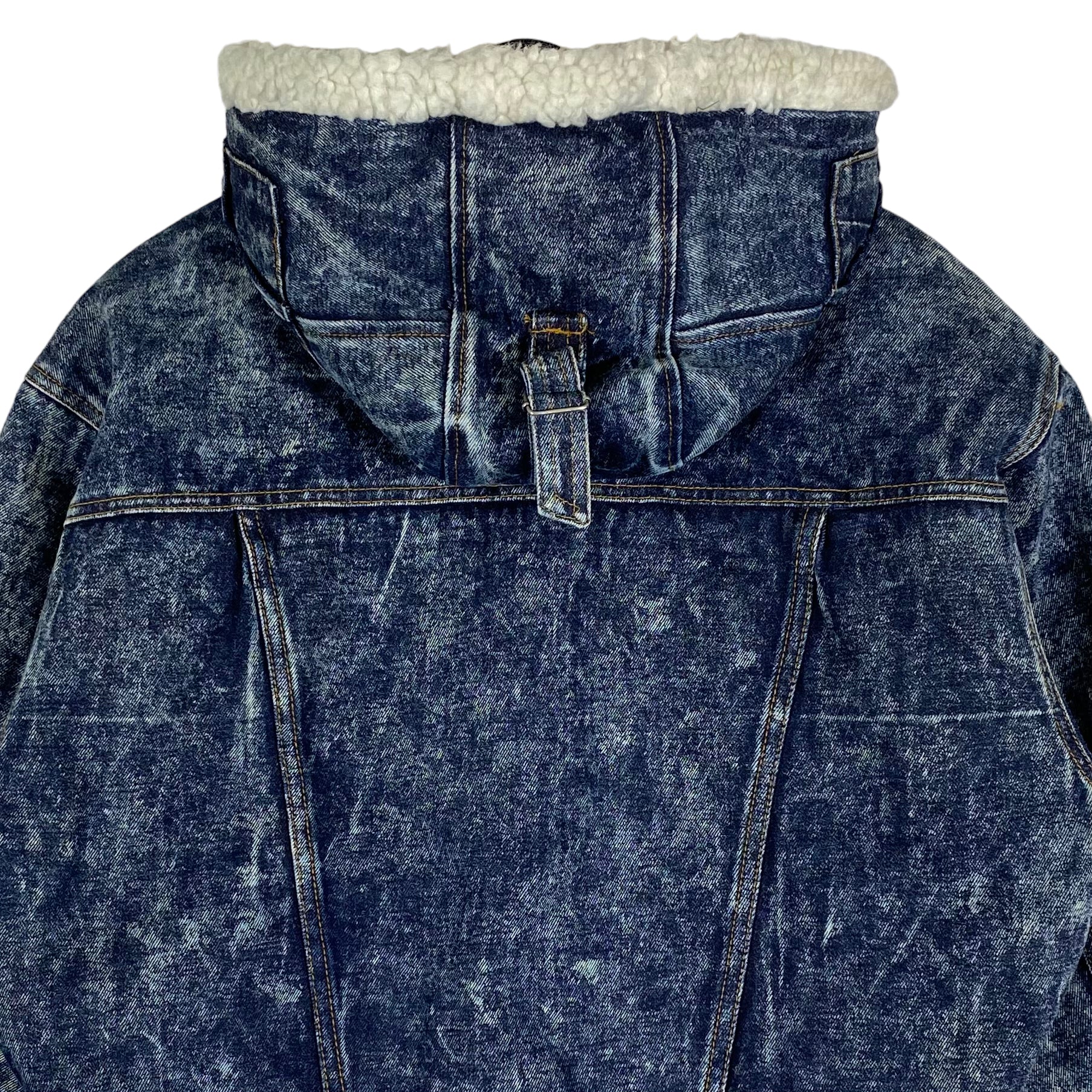 Vintage Levis Sherpa Lined White Wash Denim Jacket
