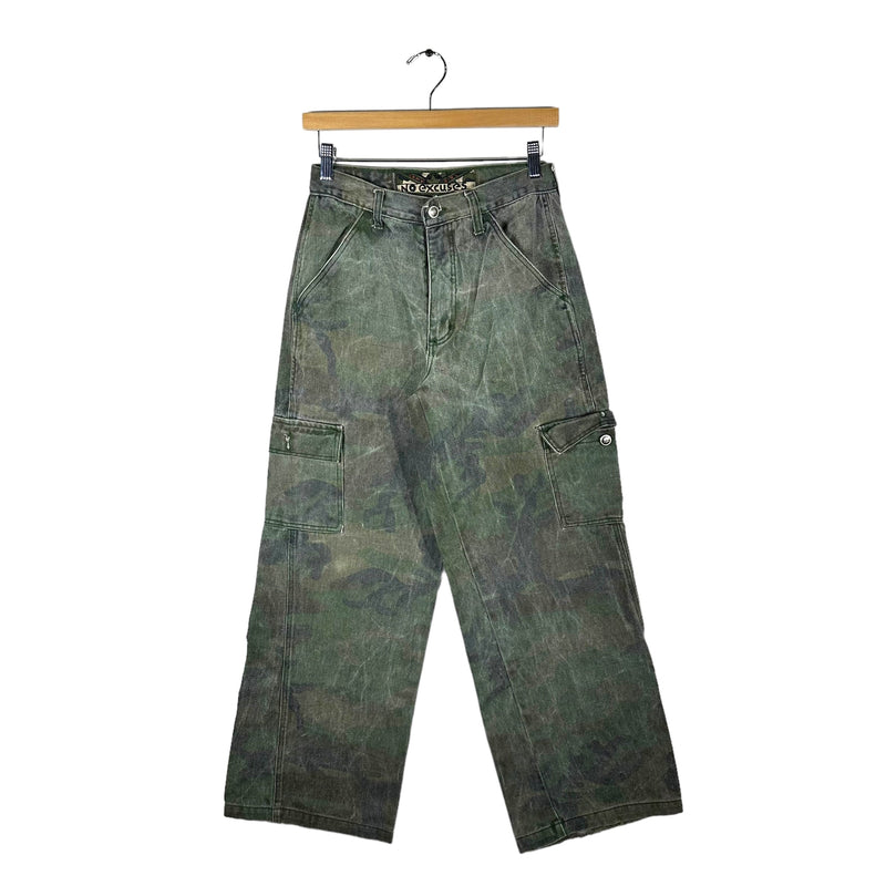 Vintage Army Girl No Excuses Baggy Cargo Camo Pants