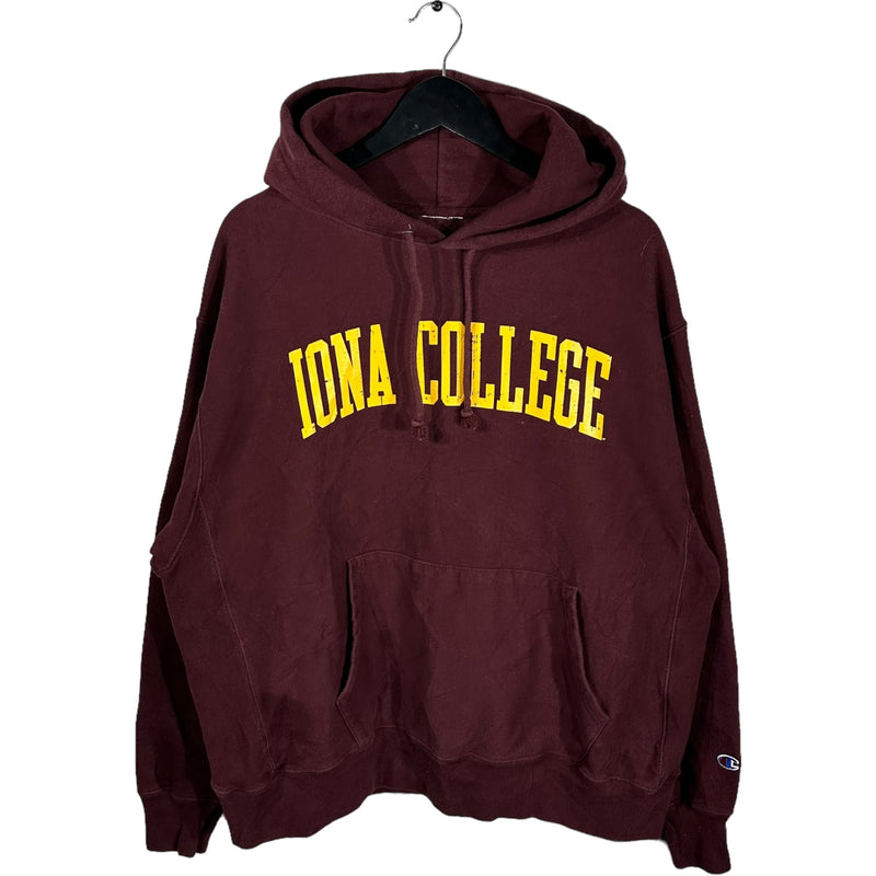 Vintage Iona College Champion Reverse Weave Hoodie