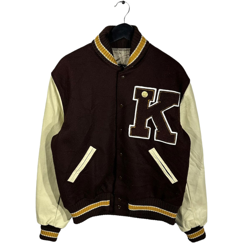 Vintage Varsity K Patch Volleyball Jacket