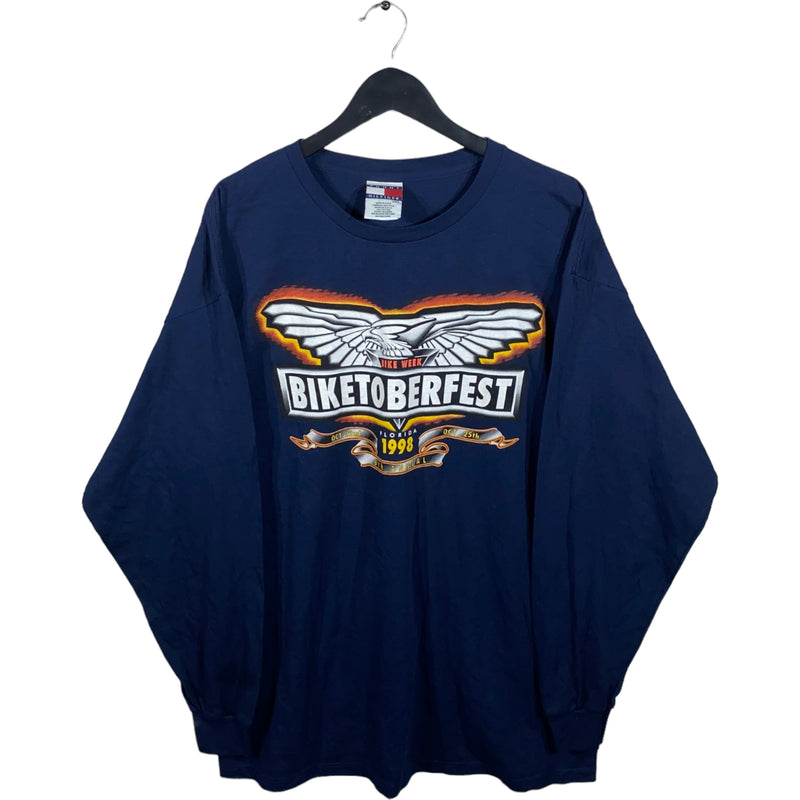 Vintage Florida Biketoberfest Bike Week Long Sleeve Tee 1998