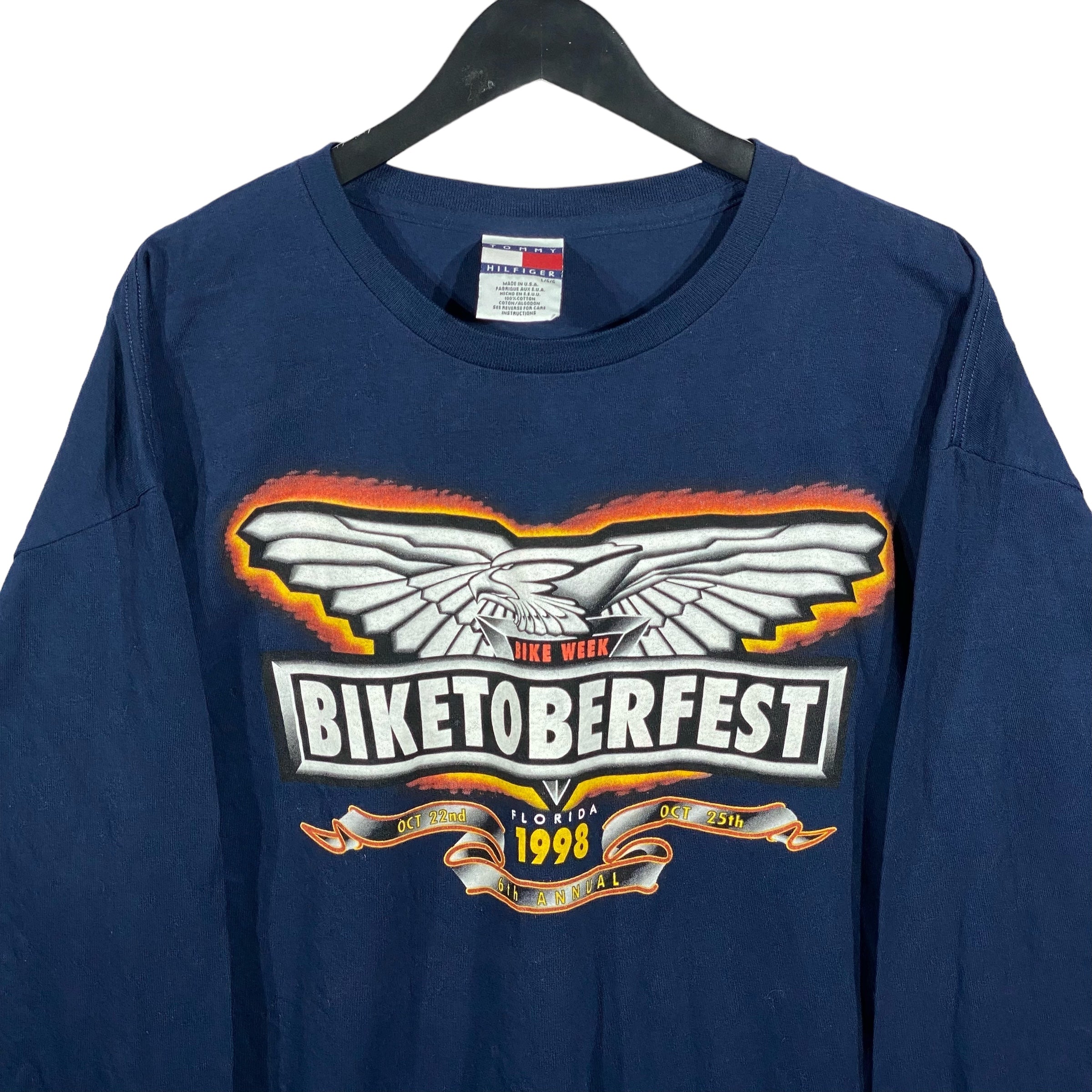 Vintage Florida Biketoberfest Bike Week Long Sleeve Tee 1998