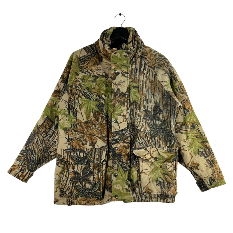 Woolrich Camo Full Zip Button Down Hunting Jacket