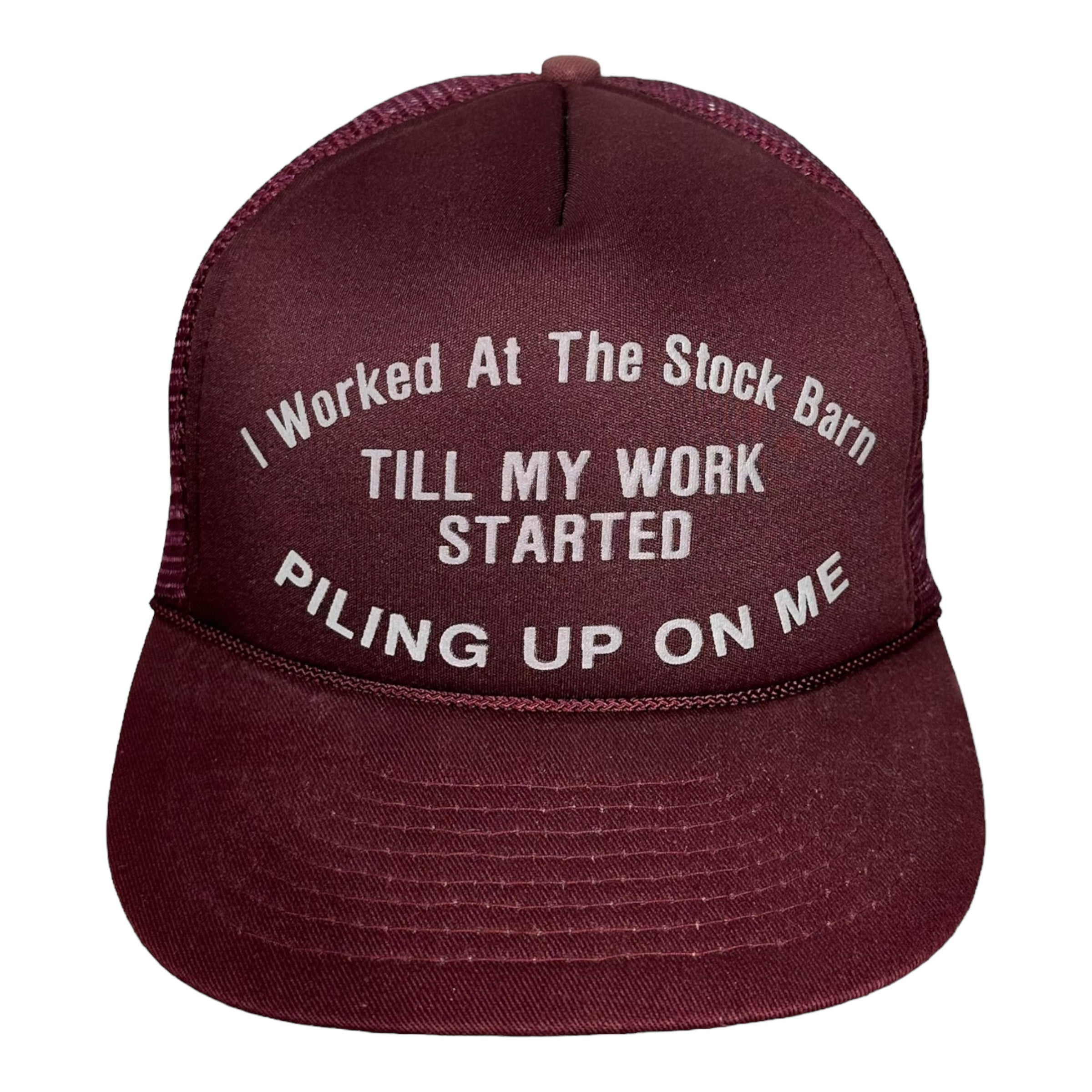 Vintage "I Worked At The Stock Barn" Trucker Snapback