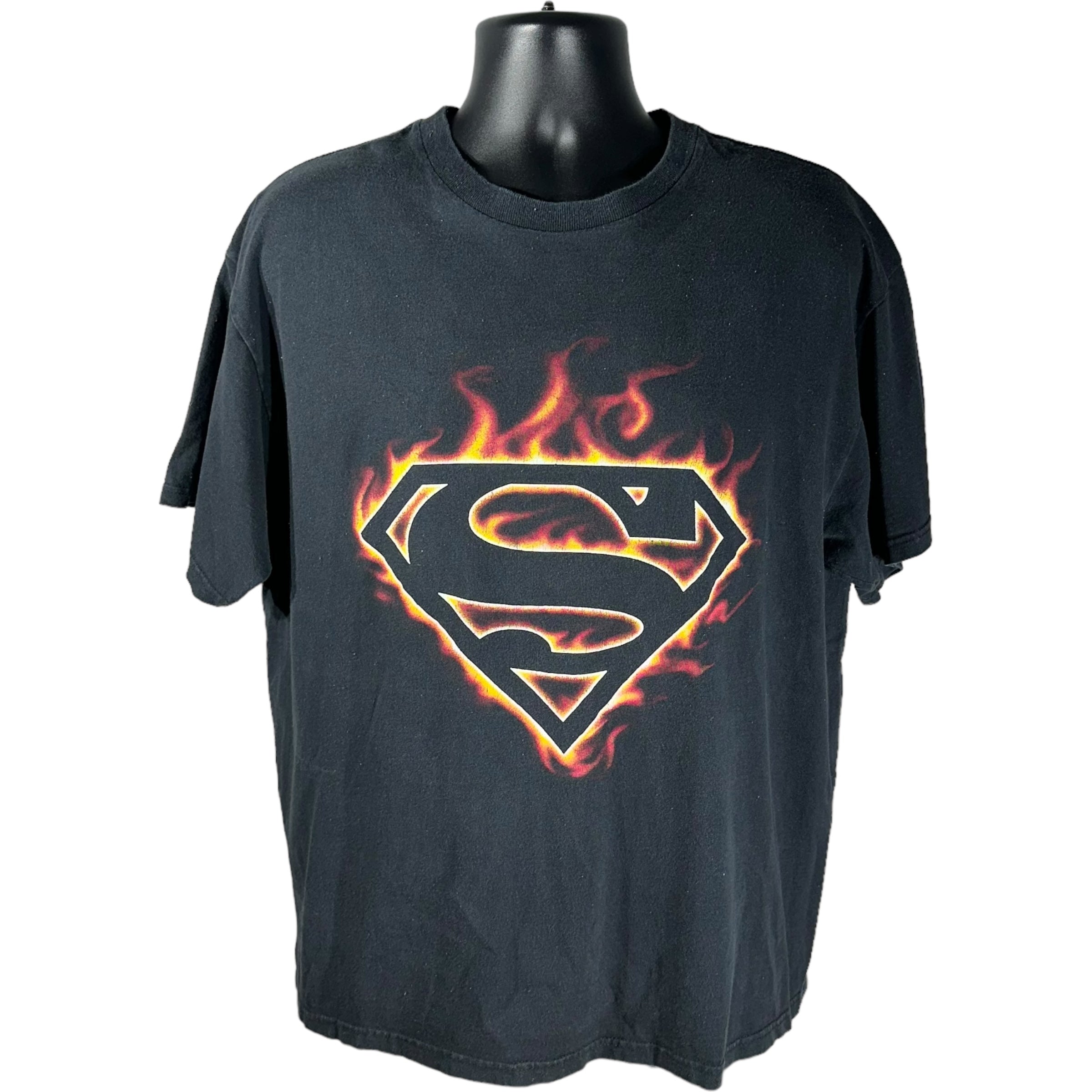 Vintage Superman Logo Flames Tee