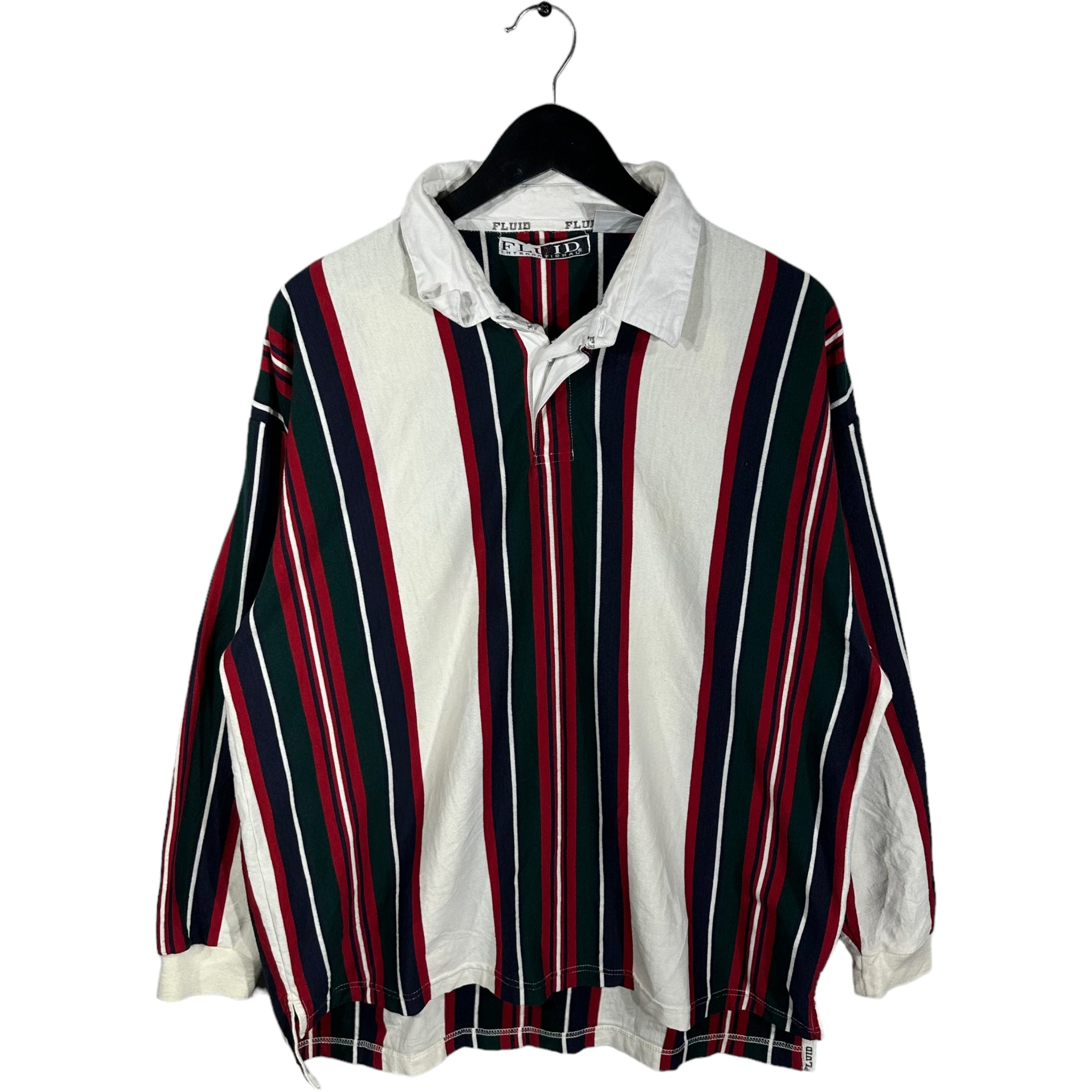 Vintage Fluid International Striped Rugby