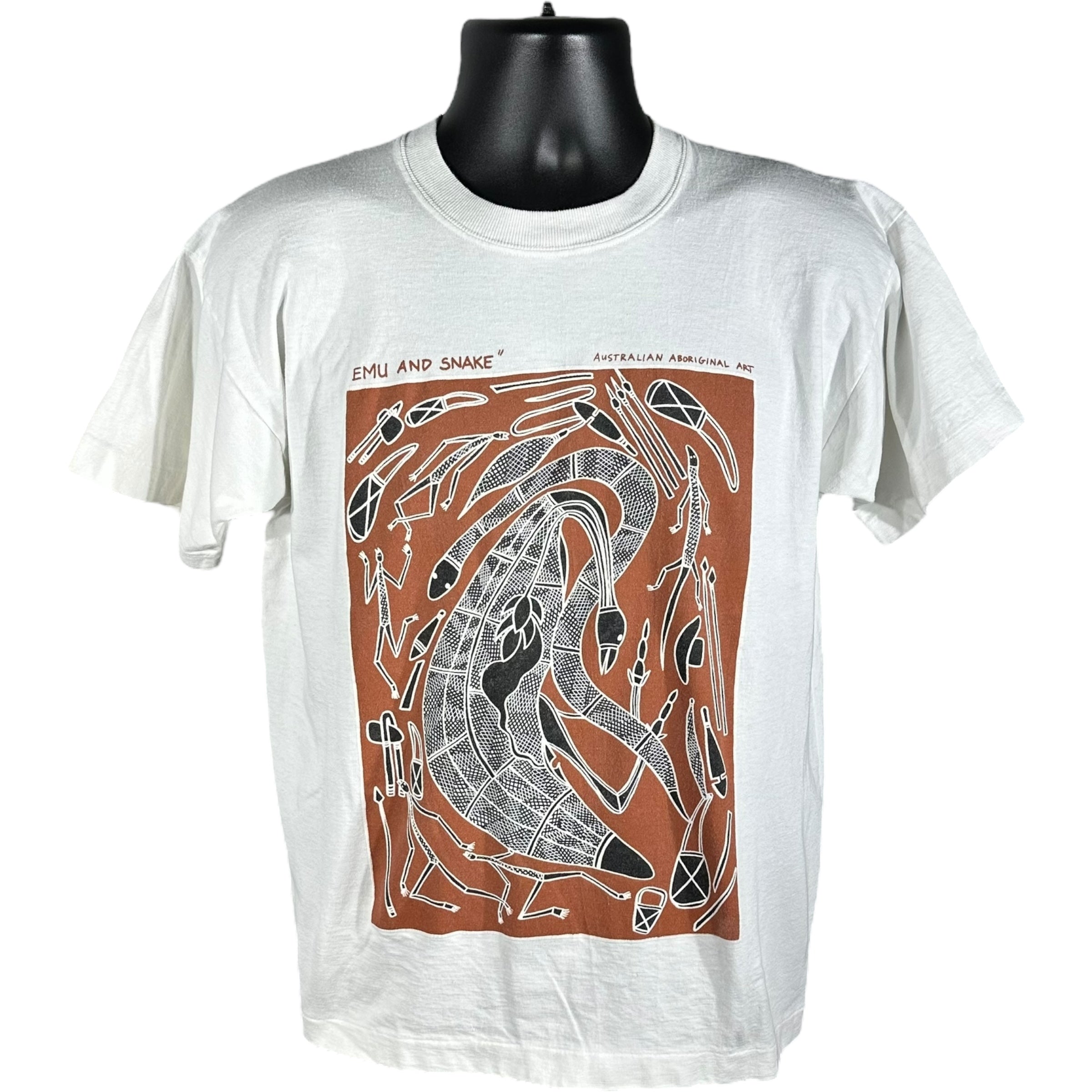 Vintage Emu & Snake Australian Art Tee