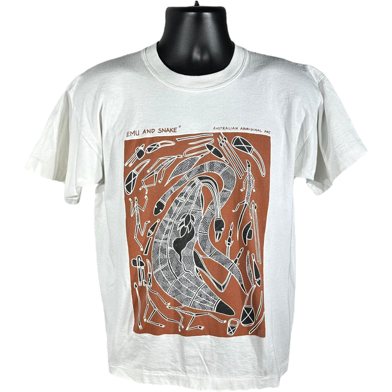 Vintage Emu & Snake Australian Art Tee