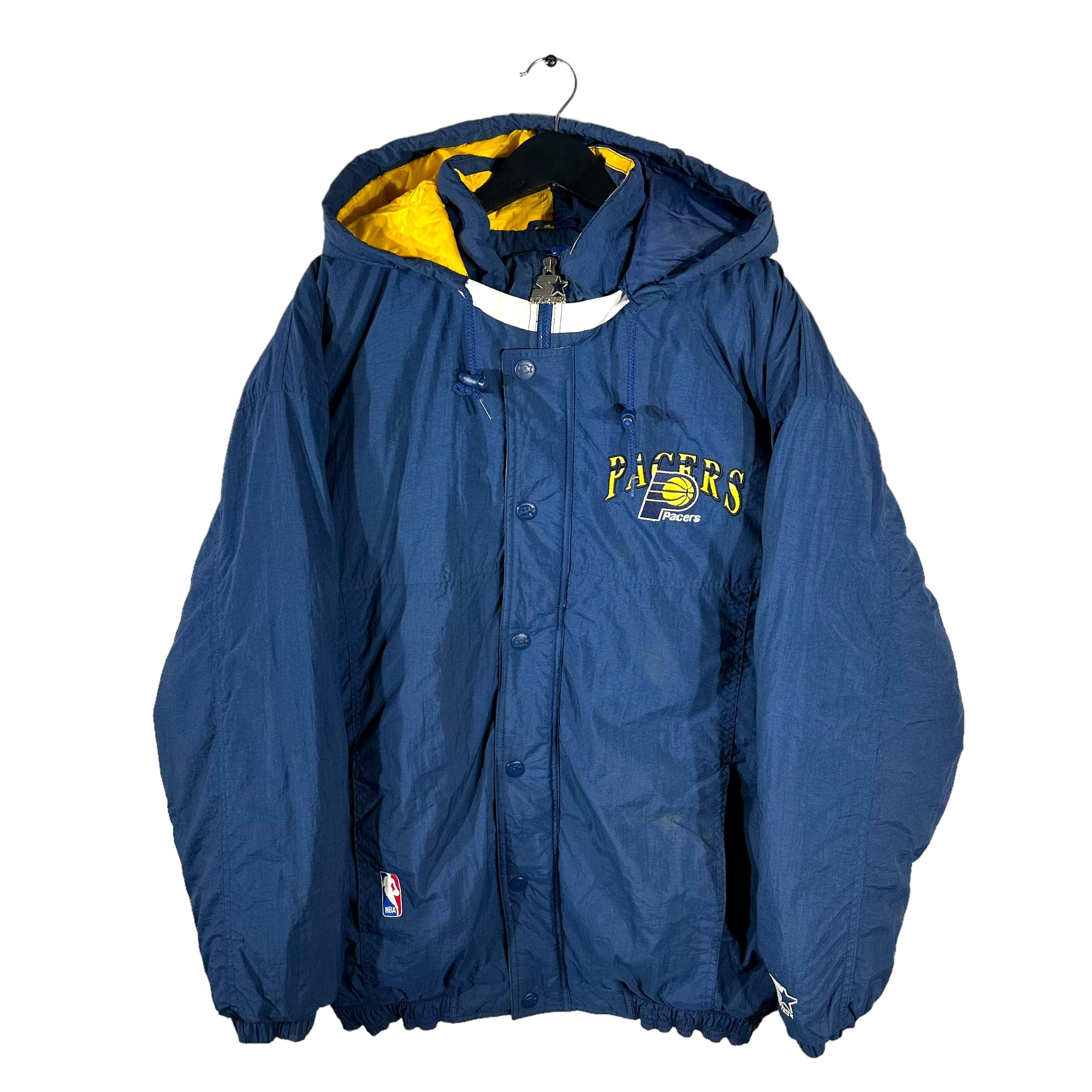 Vintage Indiana Pacers Full Zip Hooded Starter Jacket 90s