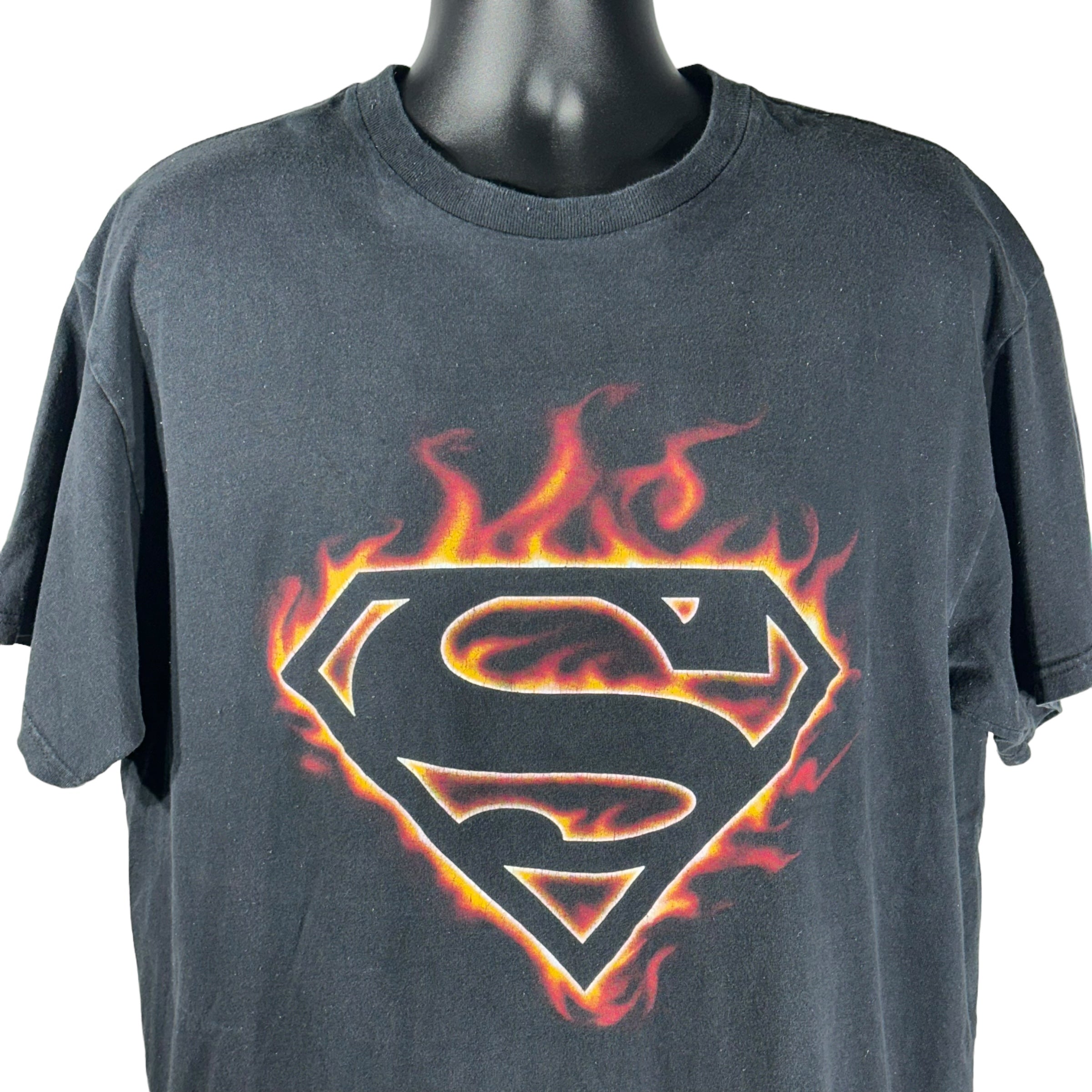 Vintage Superman Logo Flames Tee