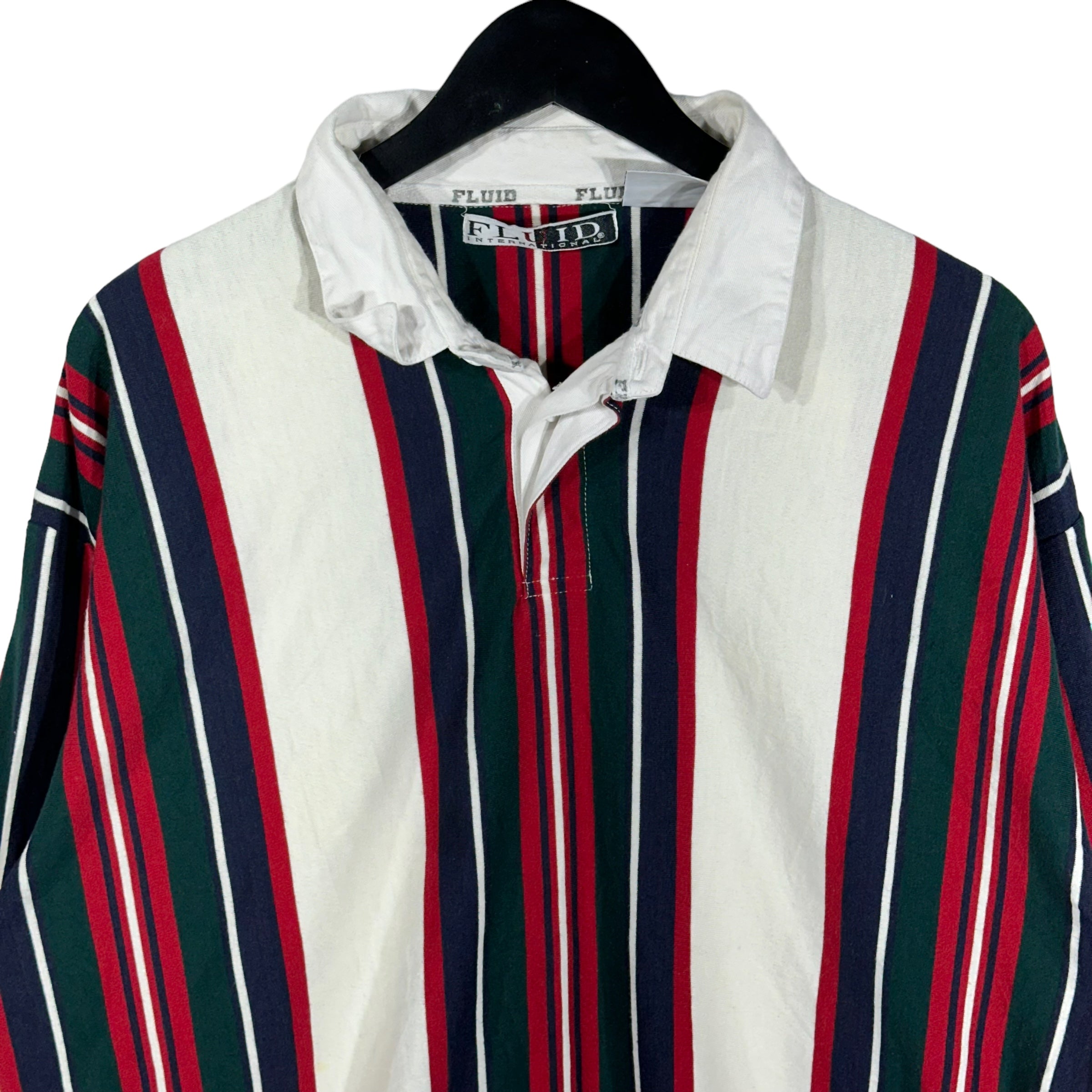 Vintage Fluid International Striped Rugby