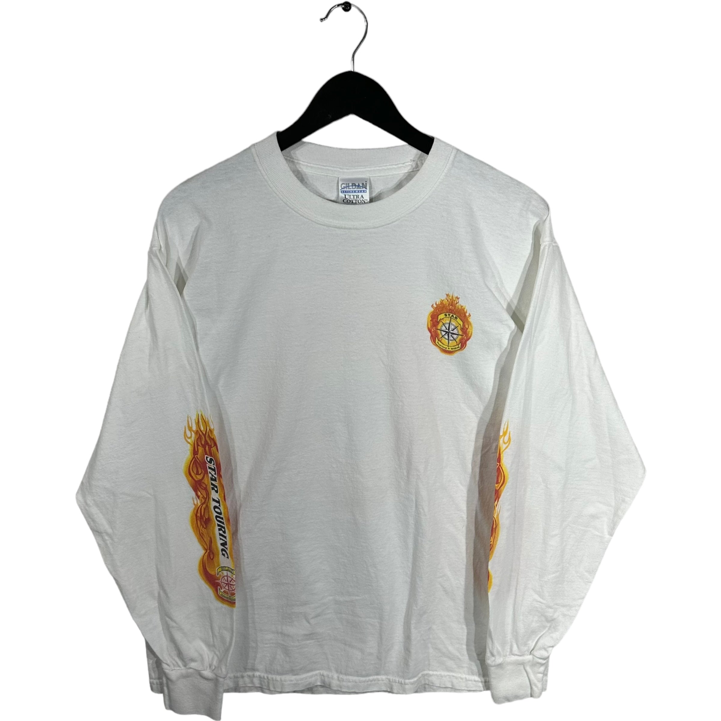 Vintage Flames Star Touring And Riding Long Sleeve