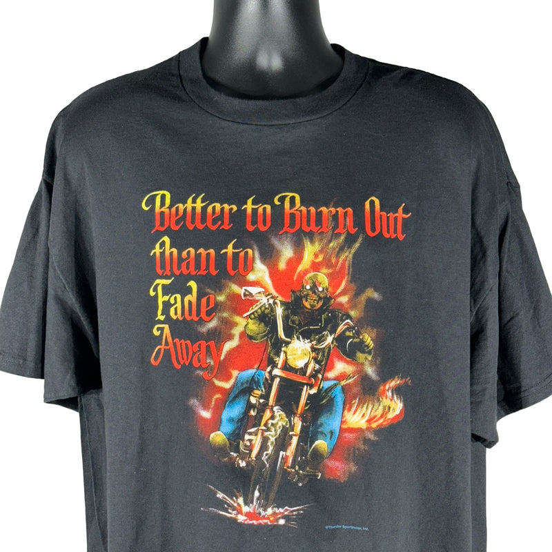 Vintage Delta "Better To Burn Out..." Biker Tee