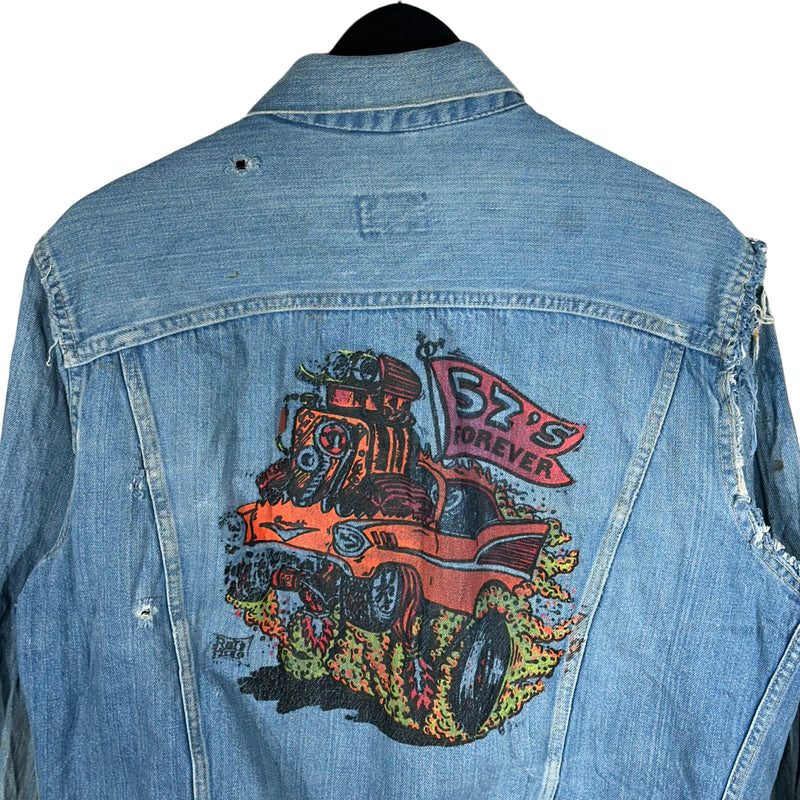 Vintage '57s Forever' Hand Painted Denim Jacket