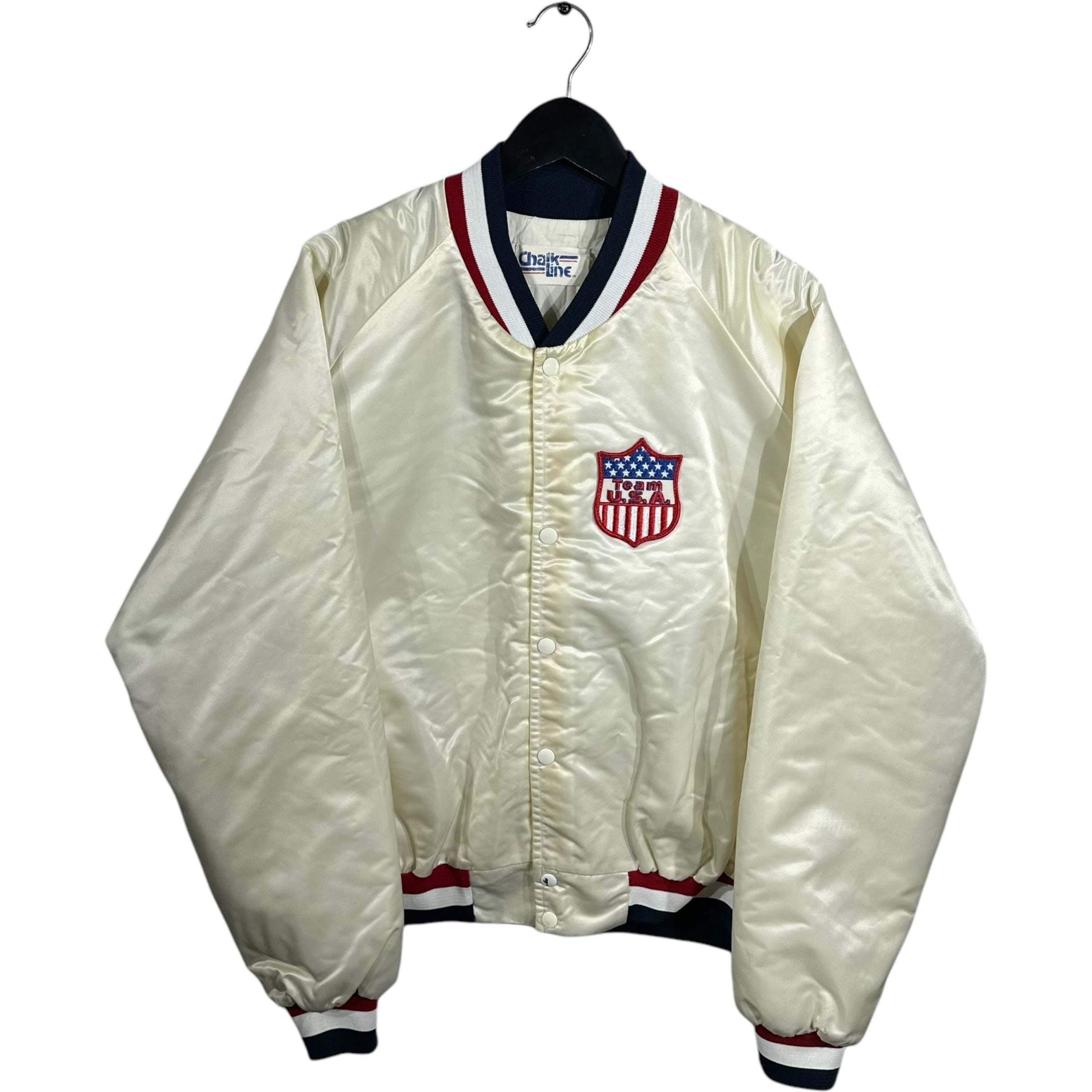 Vintage Team USA Chalk Line Satin Jacket
