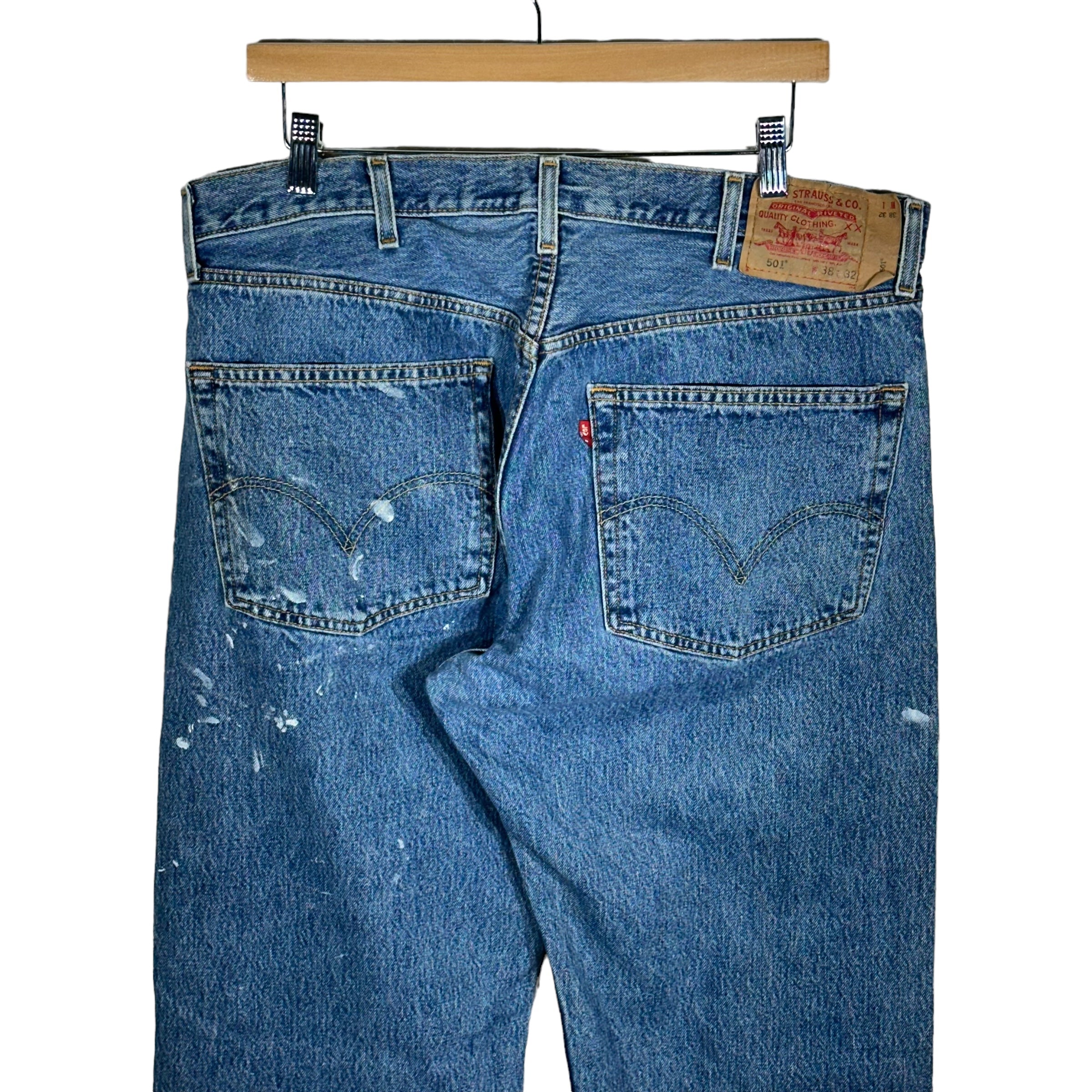 Vintage Levis 501 Paint Stained Jeans