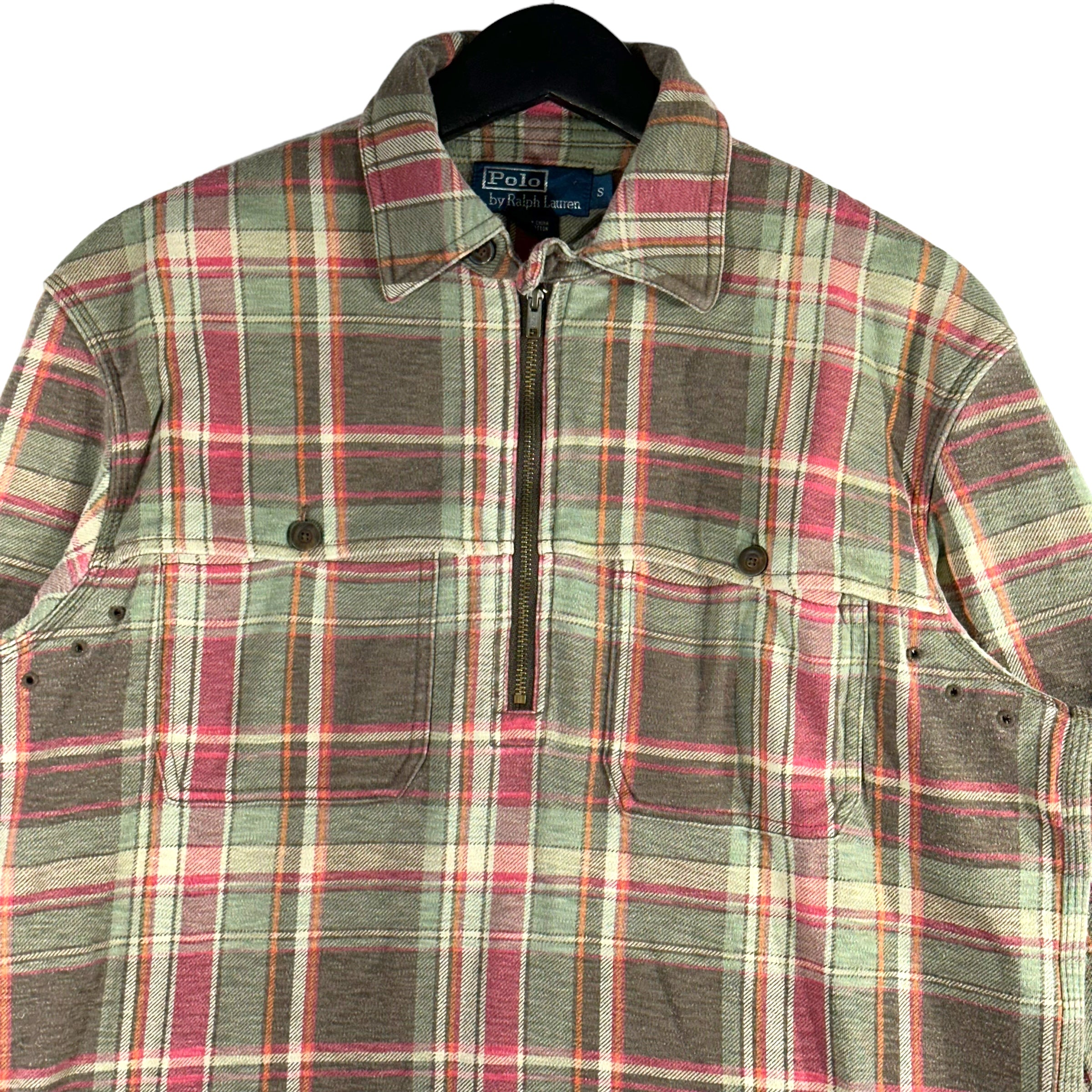 Vintage Polo Ralph Lauren Flannel 1/4 Zip Polo