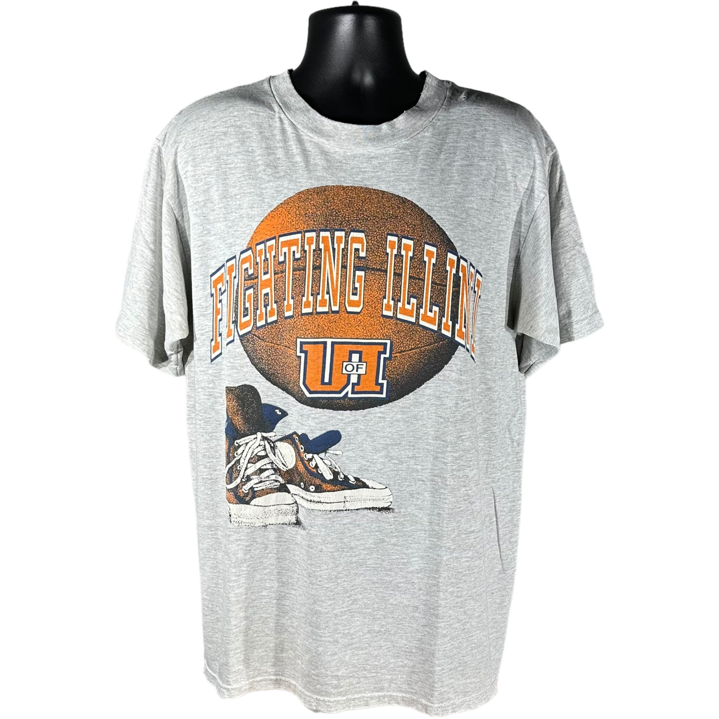 Vintage University Of Illinois Basketball Tee 90s