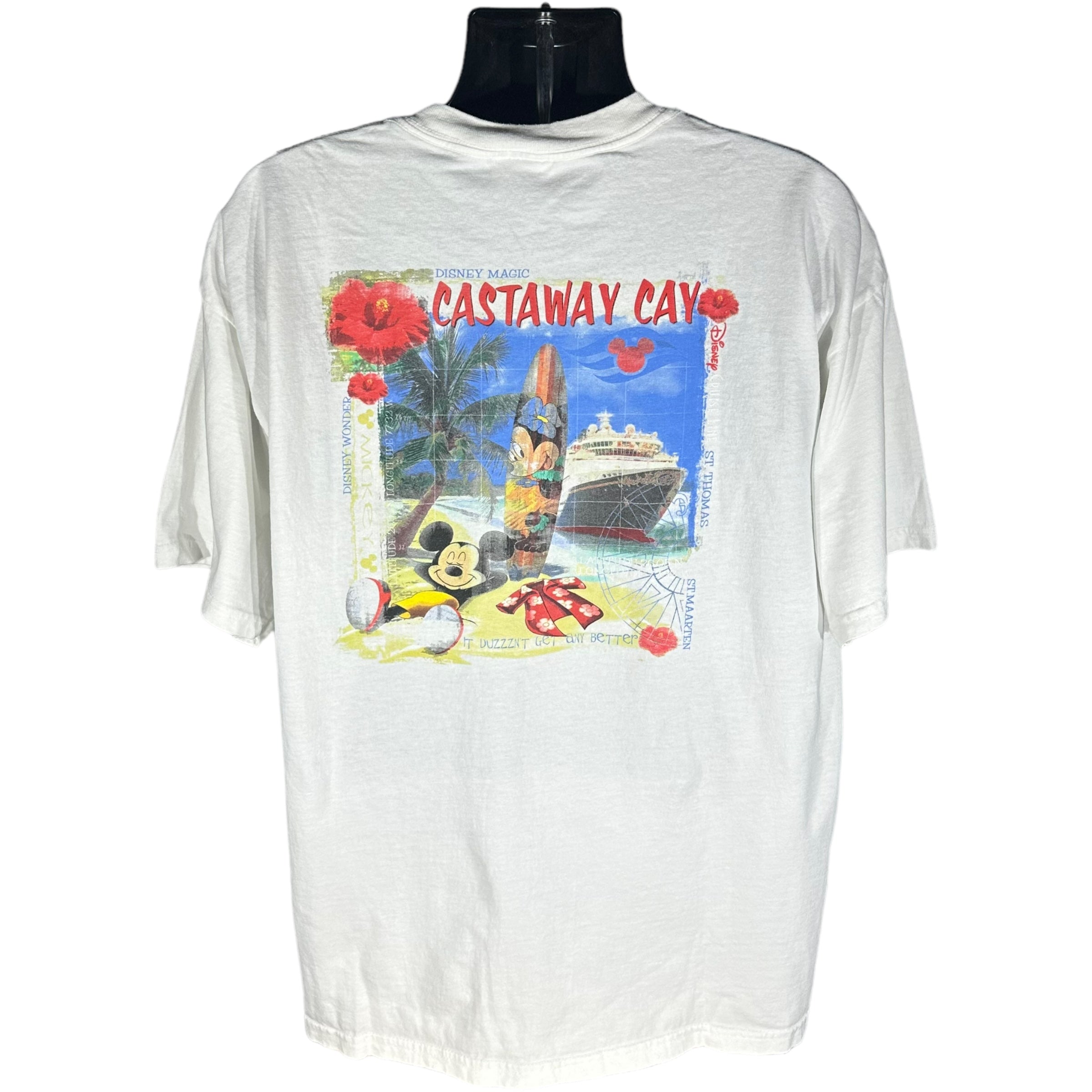 Vintage Disney Magic Castaway Cay Mickey Mouse Tee