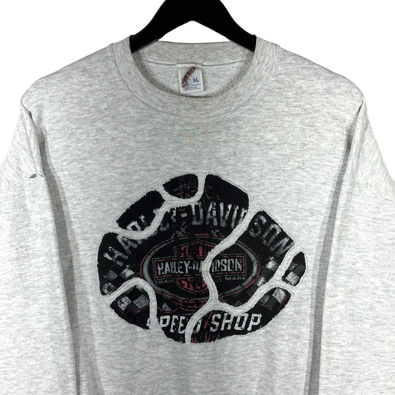 Harley Davidson "Speed Shop" Cut & Sew Crewneck