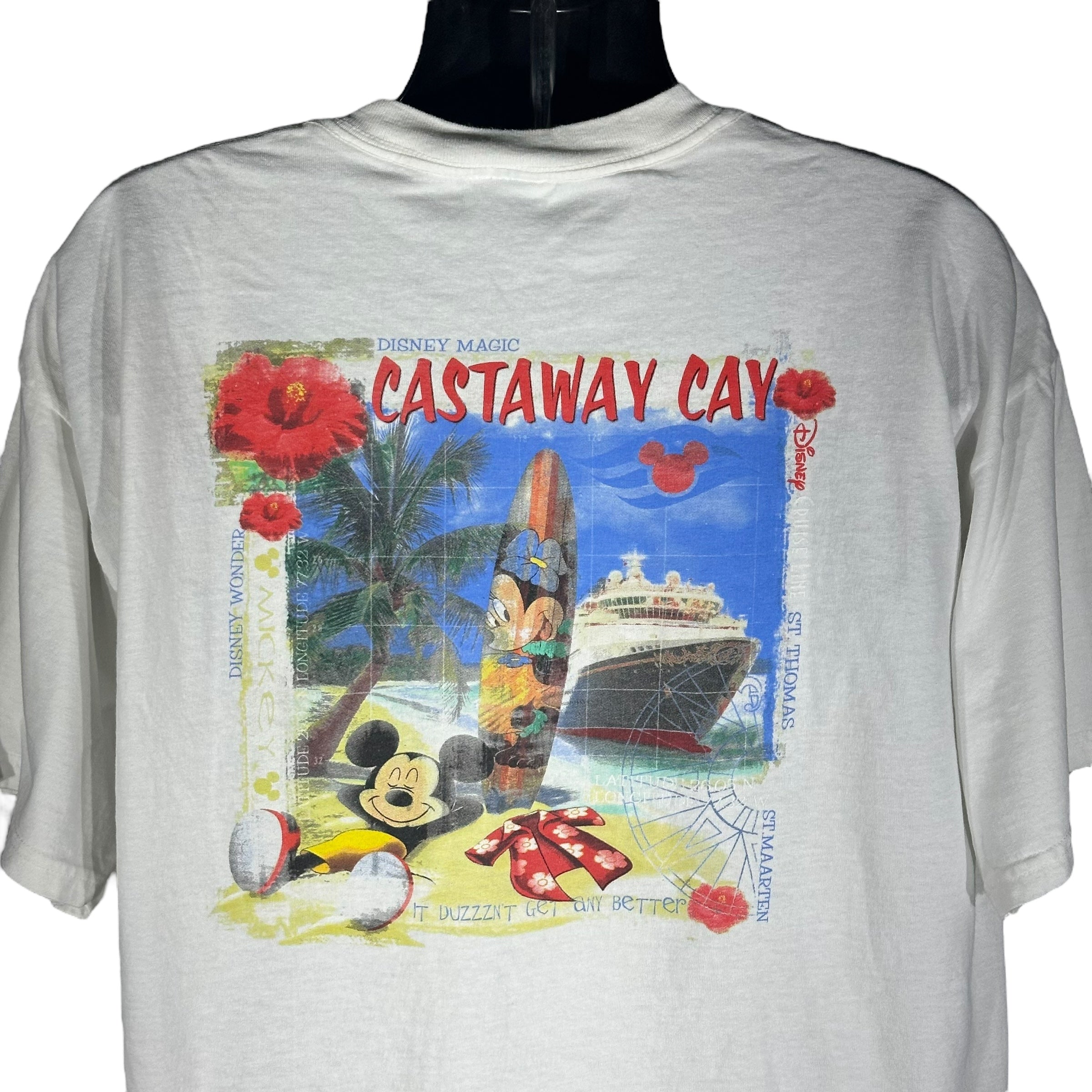 Vintage Disney Magic Castaway Cay Mickey Mouse Tee