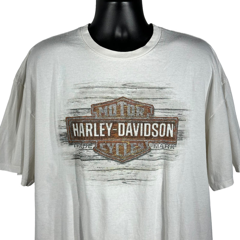 Harley Davidson Wood Carved Logo Tee