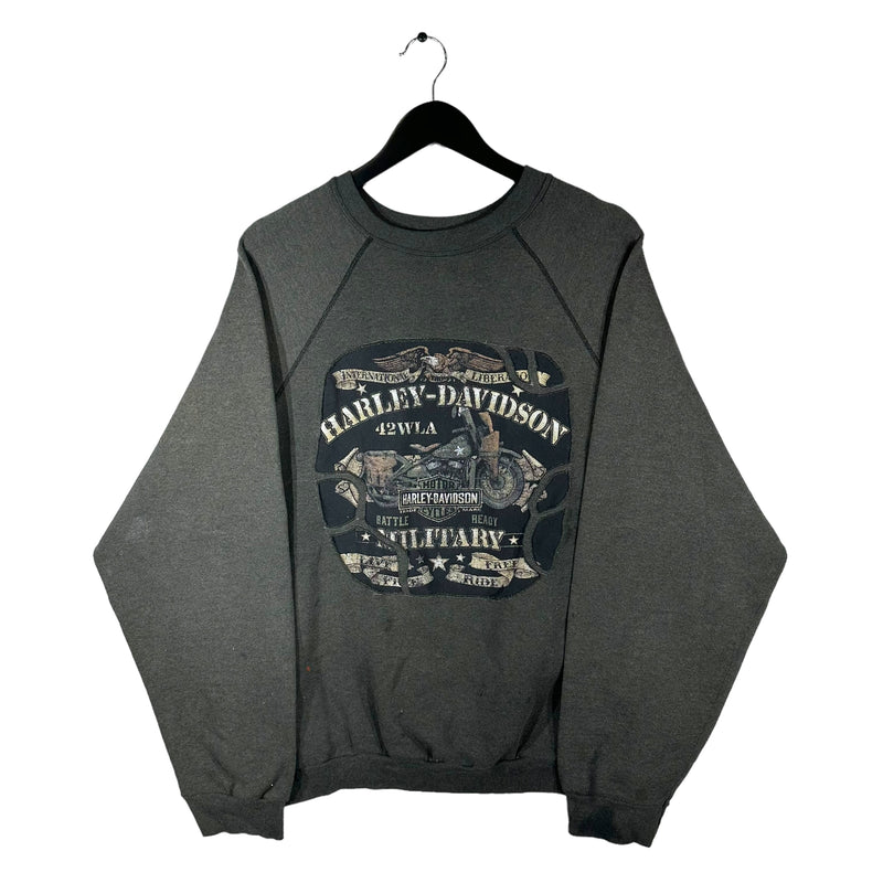 Vintage Harley Davidson Military Cut & Sew Crewneck