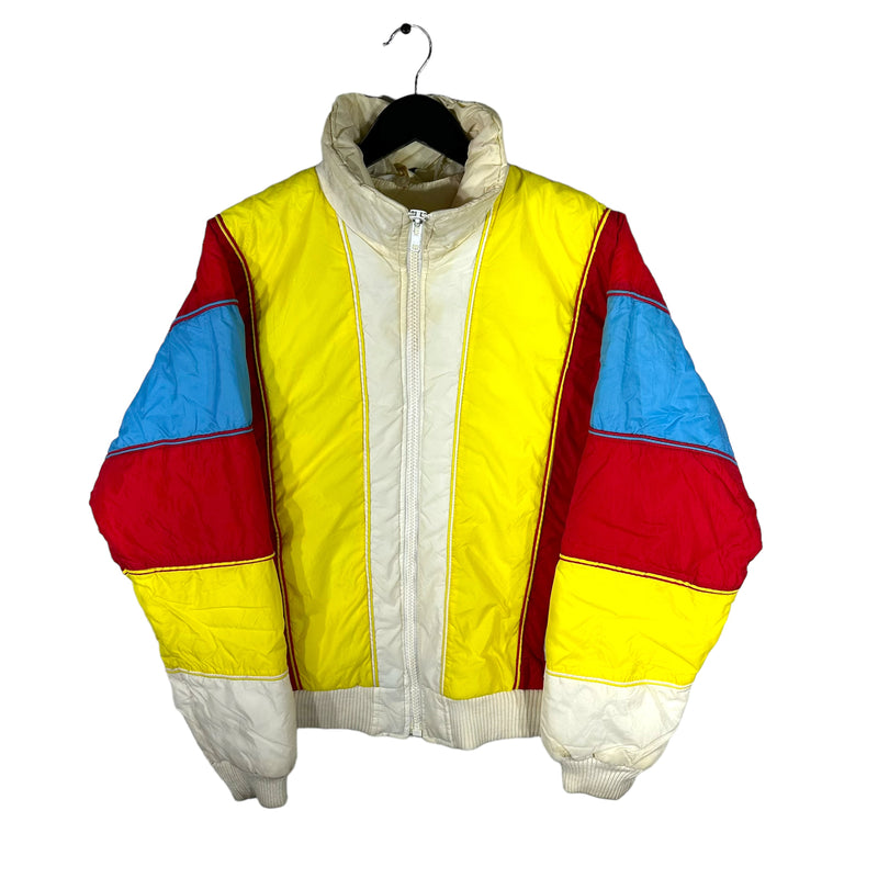 Vintage Bon Jour Full Zip Color Block Jacket 80s