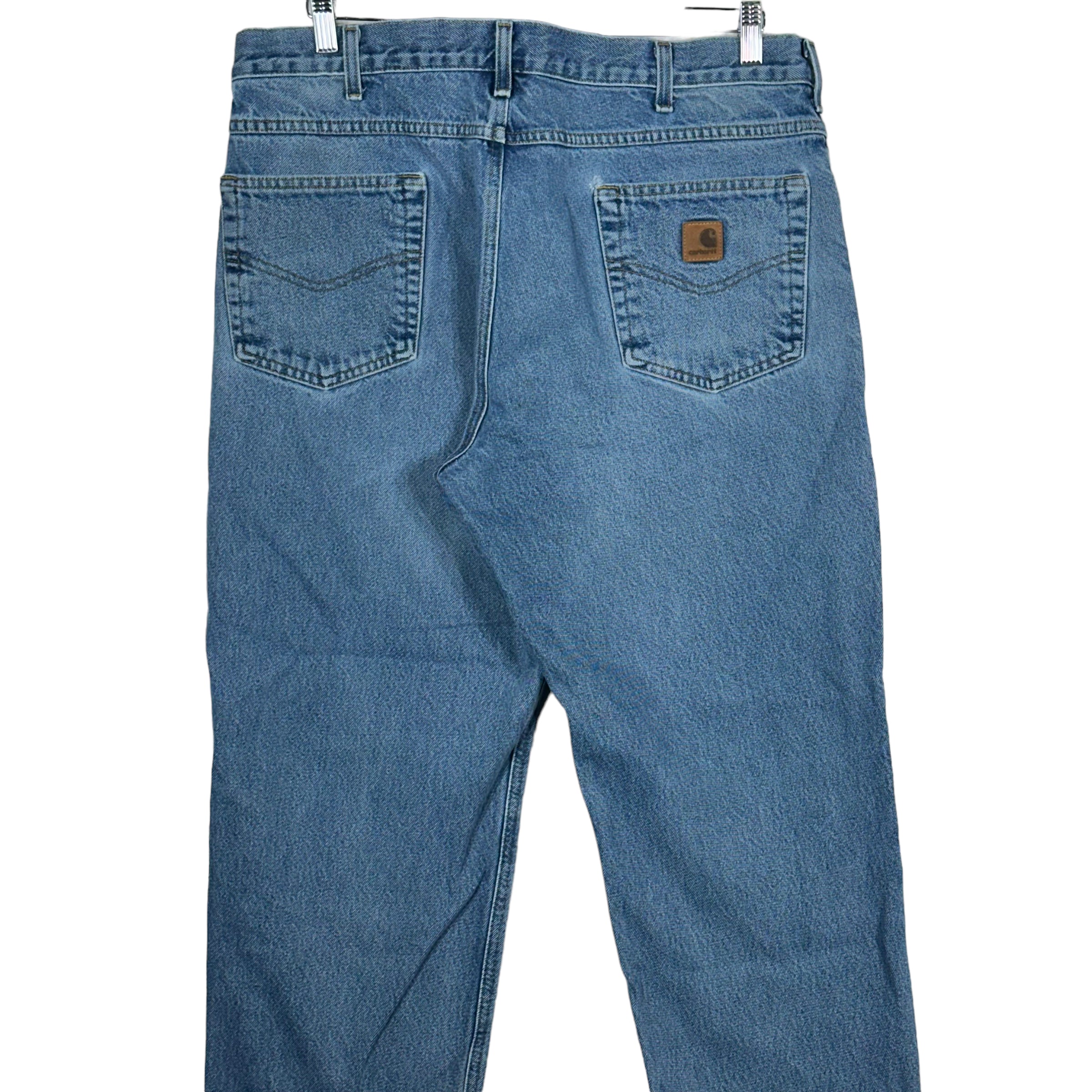 Vintage Carhartt Light Wash Straight Leg Distressed Denim Jeans