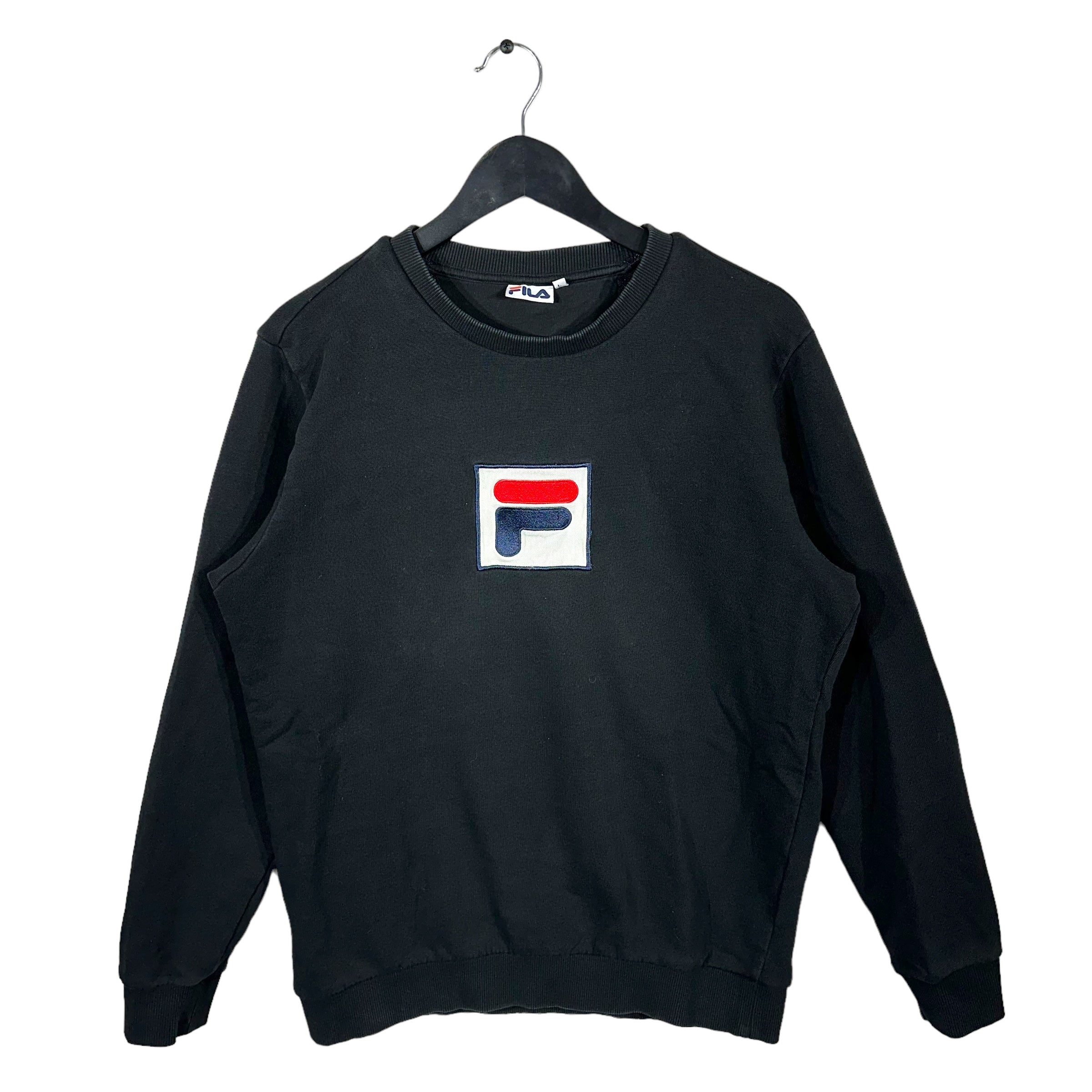 Fila box logo crew sweatshirt on sale