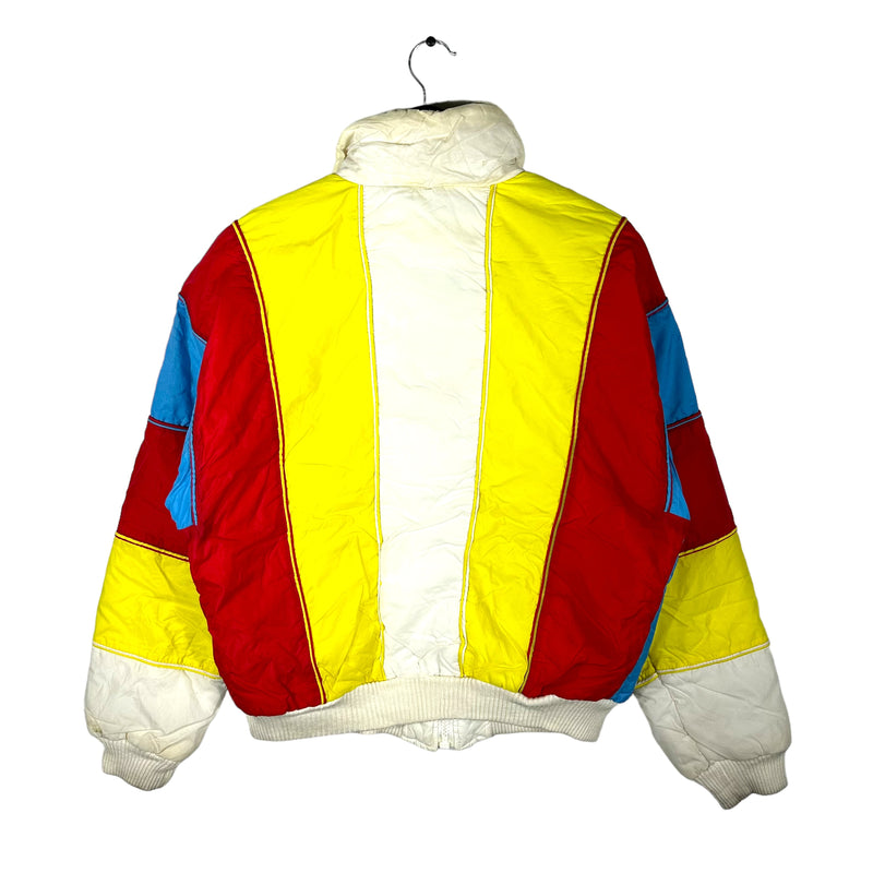 Vintage Bon Jour Full Zip Color Block Jacket 80s