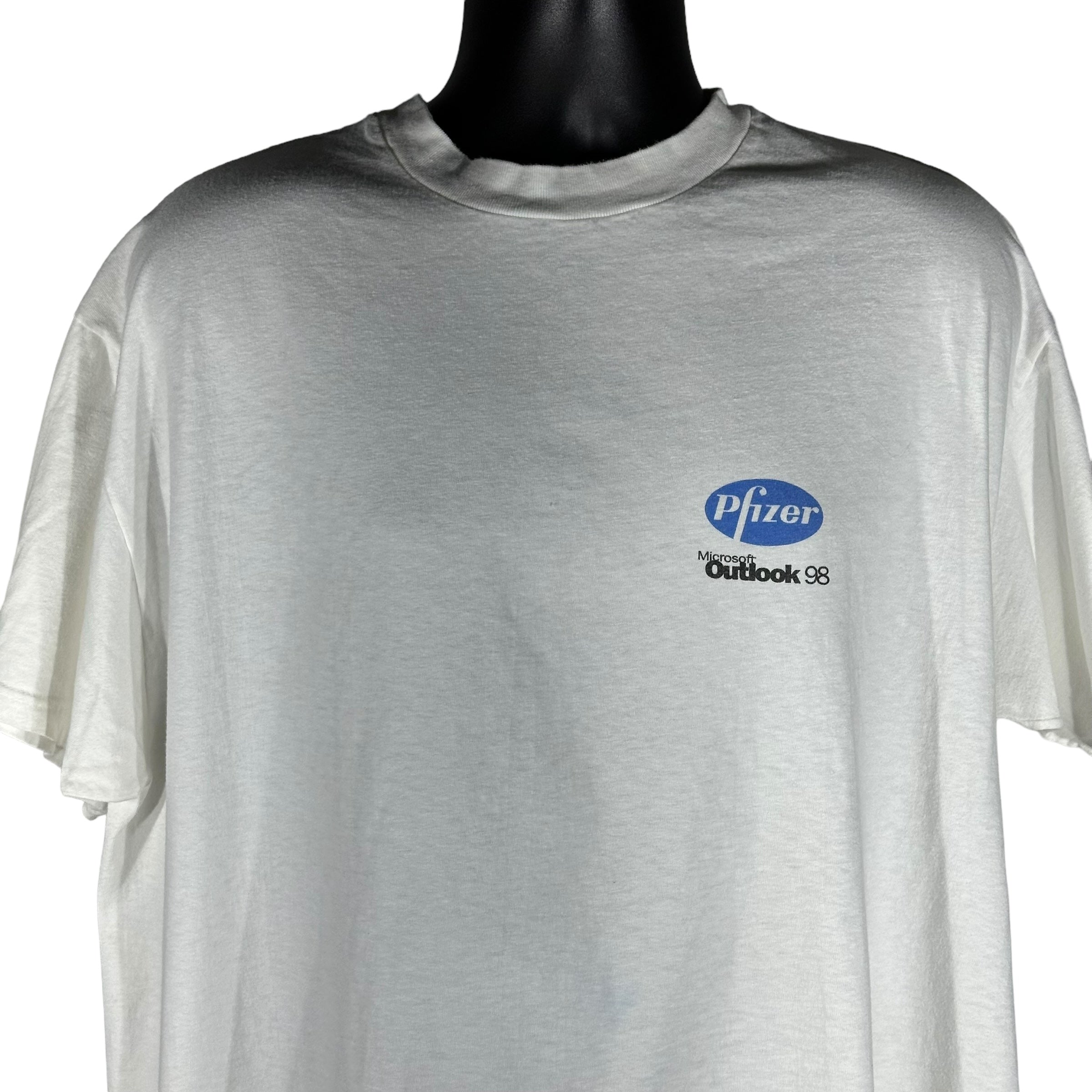 Vintage Pfizer Microsoft Outlook 98 Tee