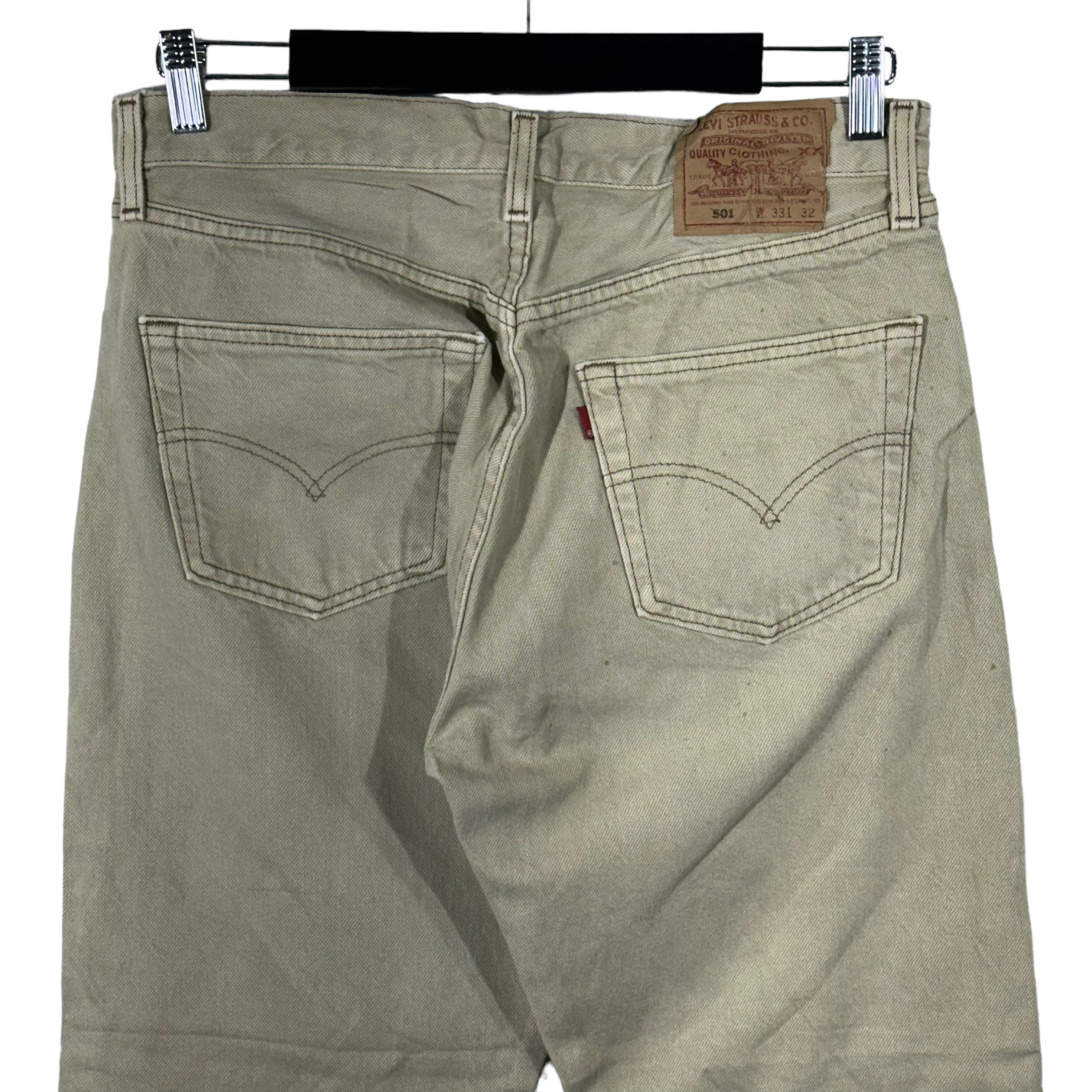 Vintage Levi's 501 Khaki Denim Pants 90s