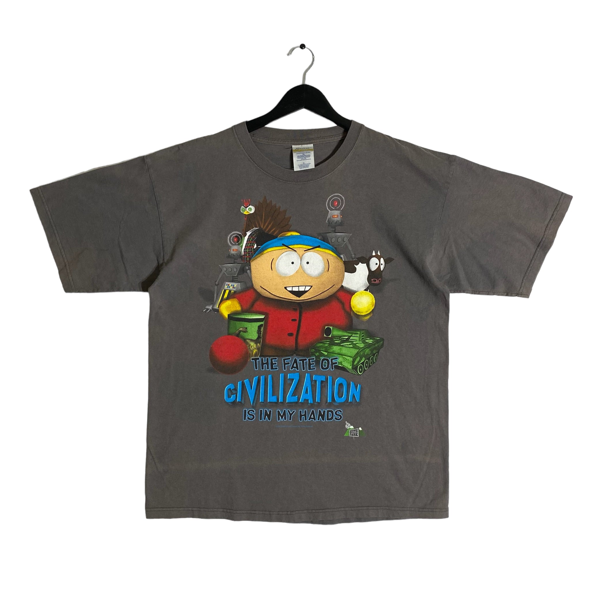Vintage South Park Cartman "The Fate Of Civilization Is In My Hands" Shirt 1998