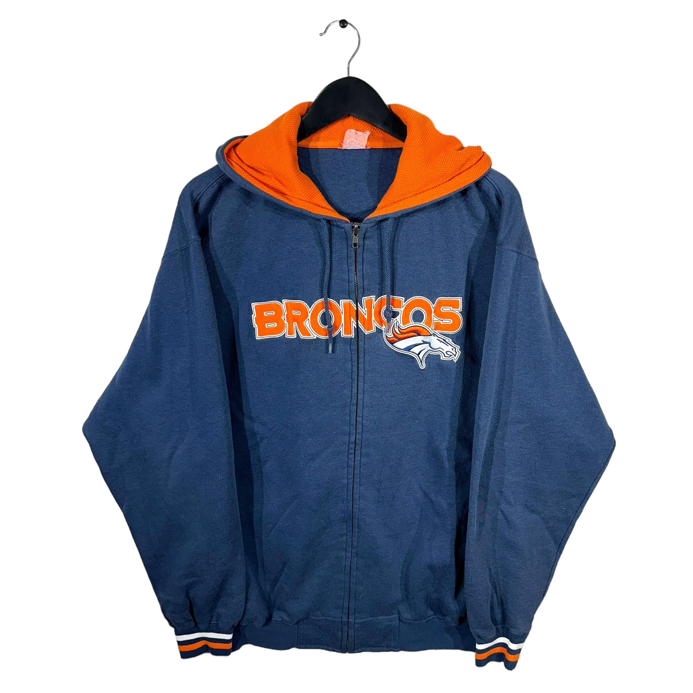 Vintage Denver Broncos Full Zip Hoodie