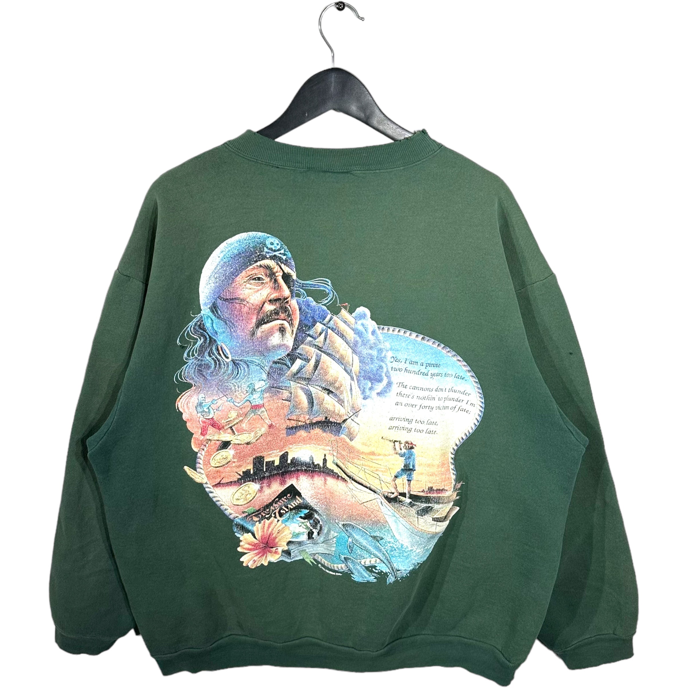 Vintage Treasure Island "Mother, Mother Ocean" Paint Stained Crewneck