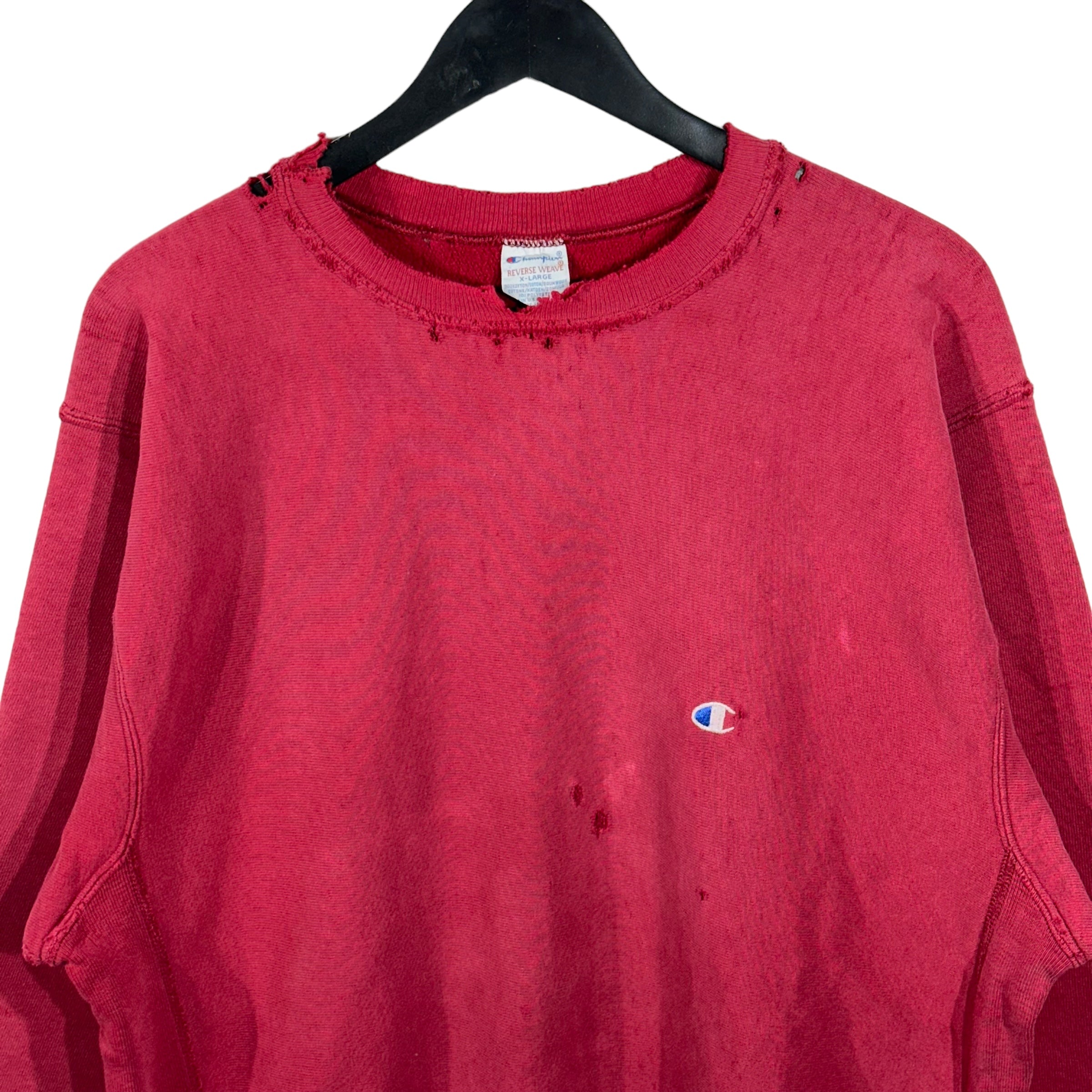 Vintage Champion Distressed Reverse Weave Crewneck