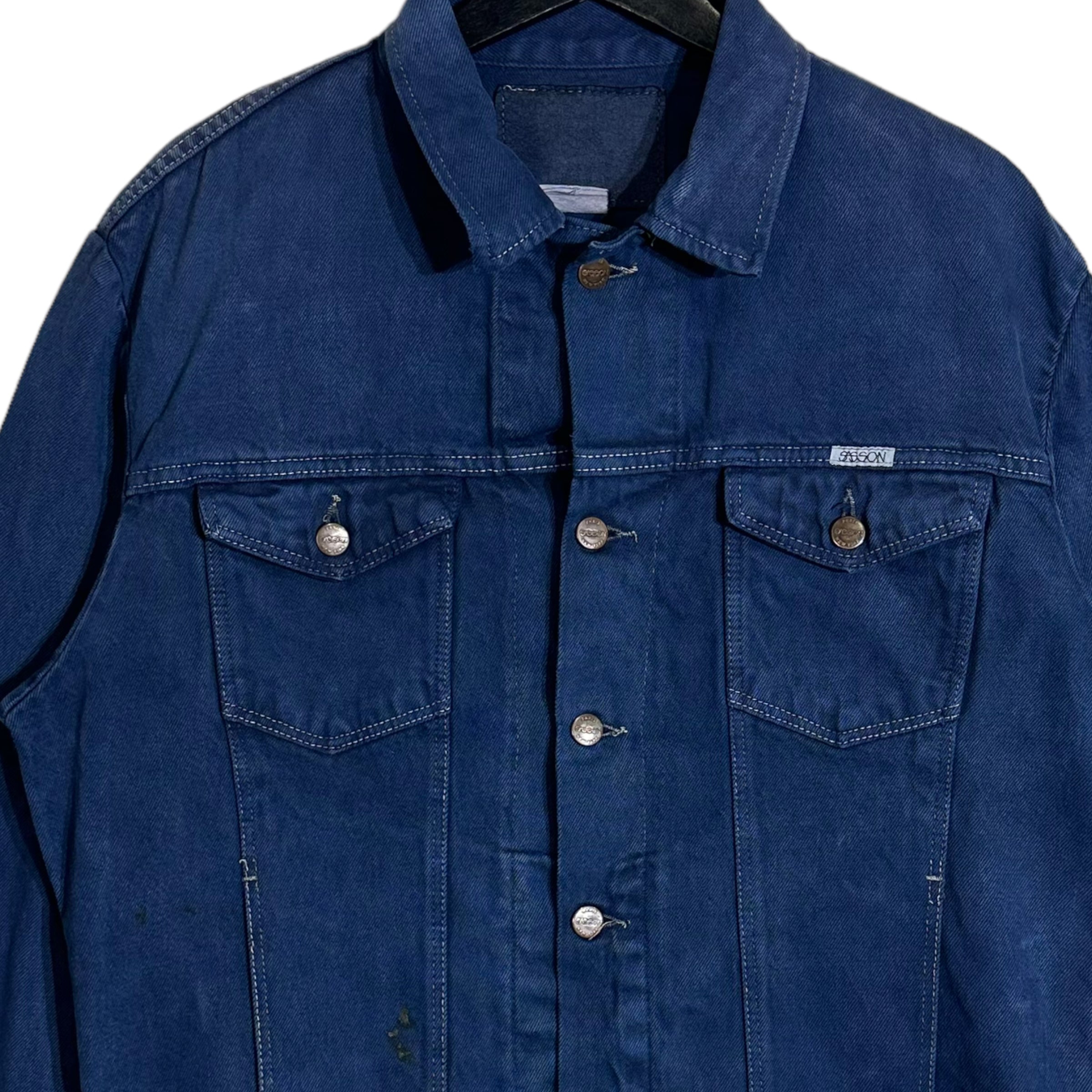 Vintage Sasson Button Down Dark Wash Denim Jacket
