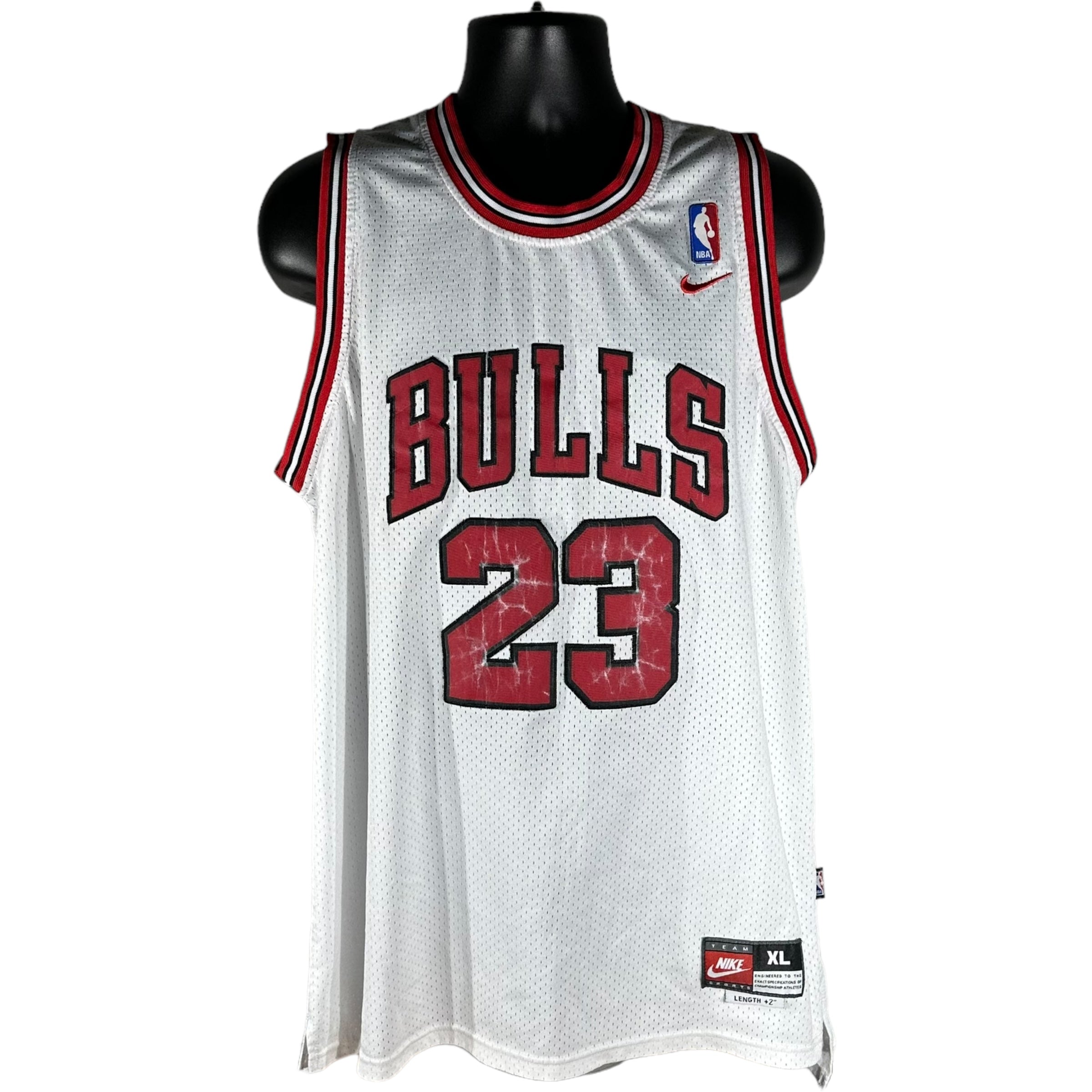 VINTAGE outlet NIKE CHICAGO BULLS MICHAEL JORDAN #23 JERSEY XL ROOKIE SWINGMAN STITCHED