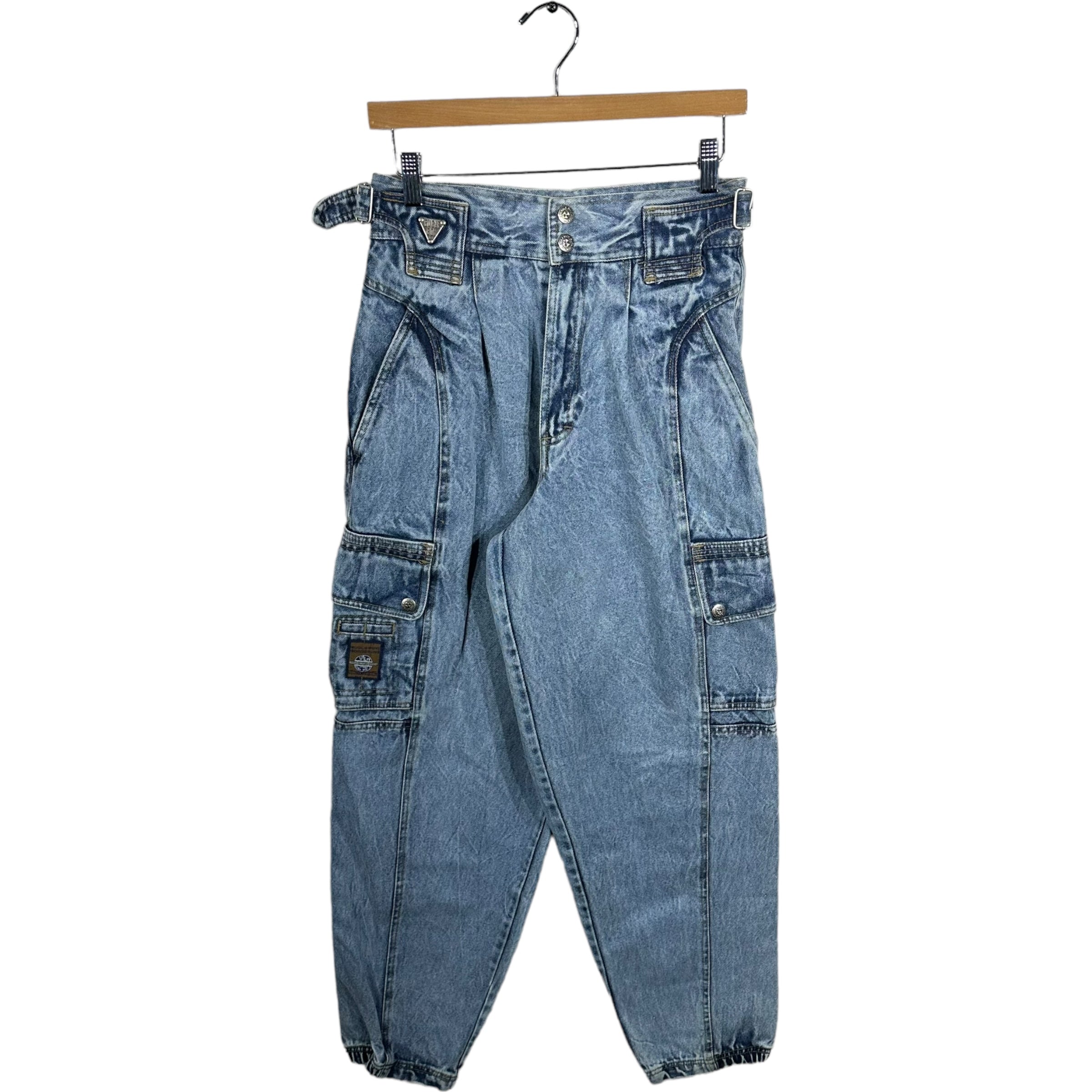 Vintage Bugle Boy Denim Cargo Pants