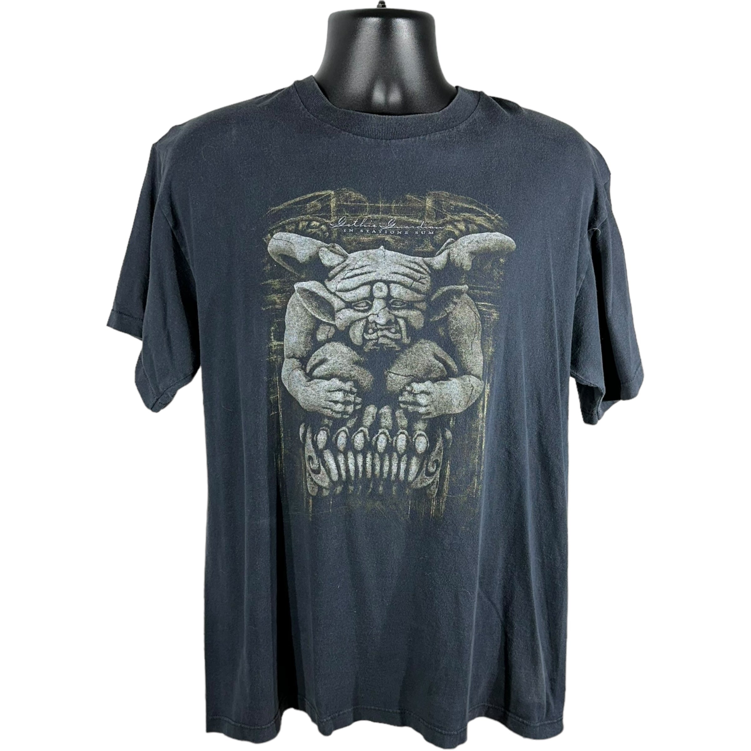 Vintage Gothic Guardian In Statione Sum Gargoyle Tee