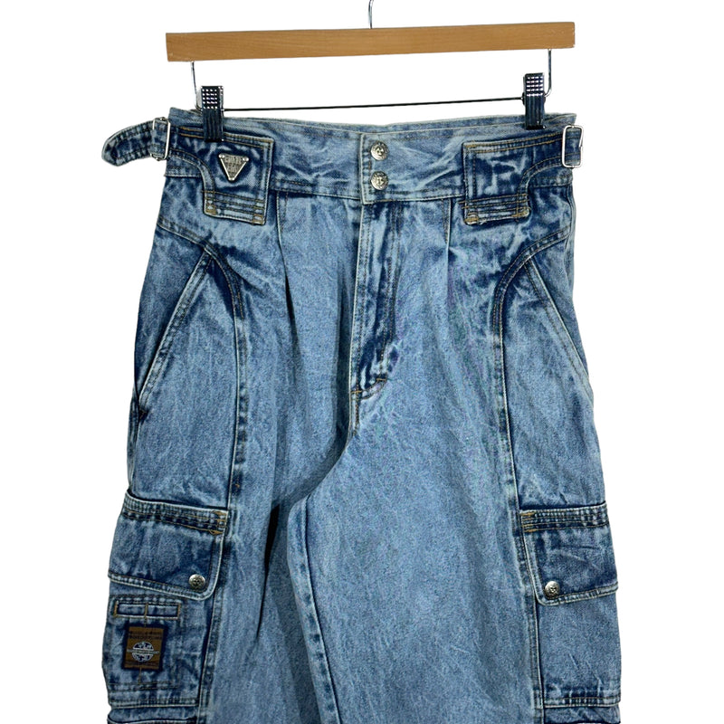 Vintage Bugle Boy Denim Cargo Pants