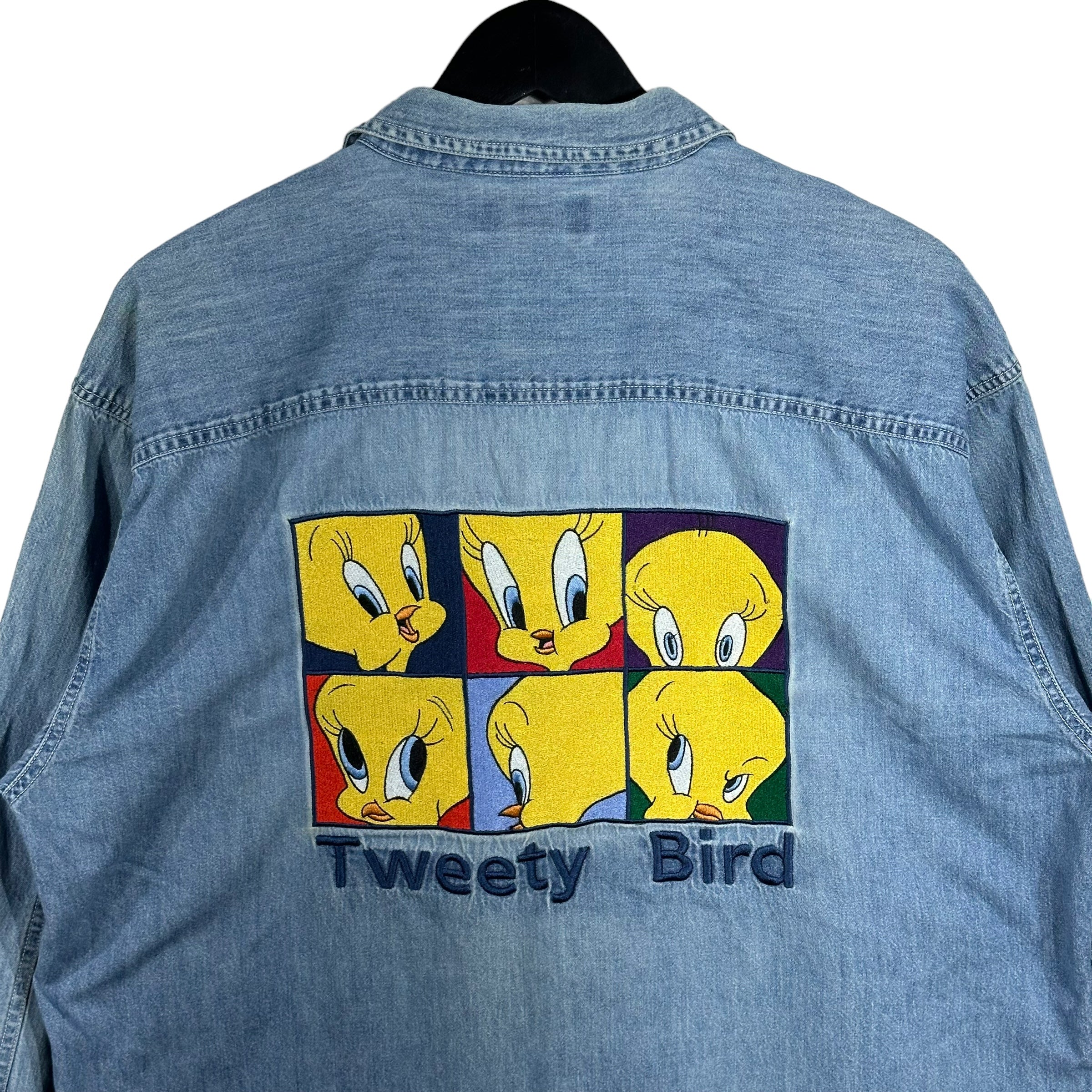 Vintage Tweety Bird Denim Button Down 1995